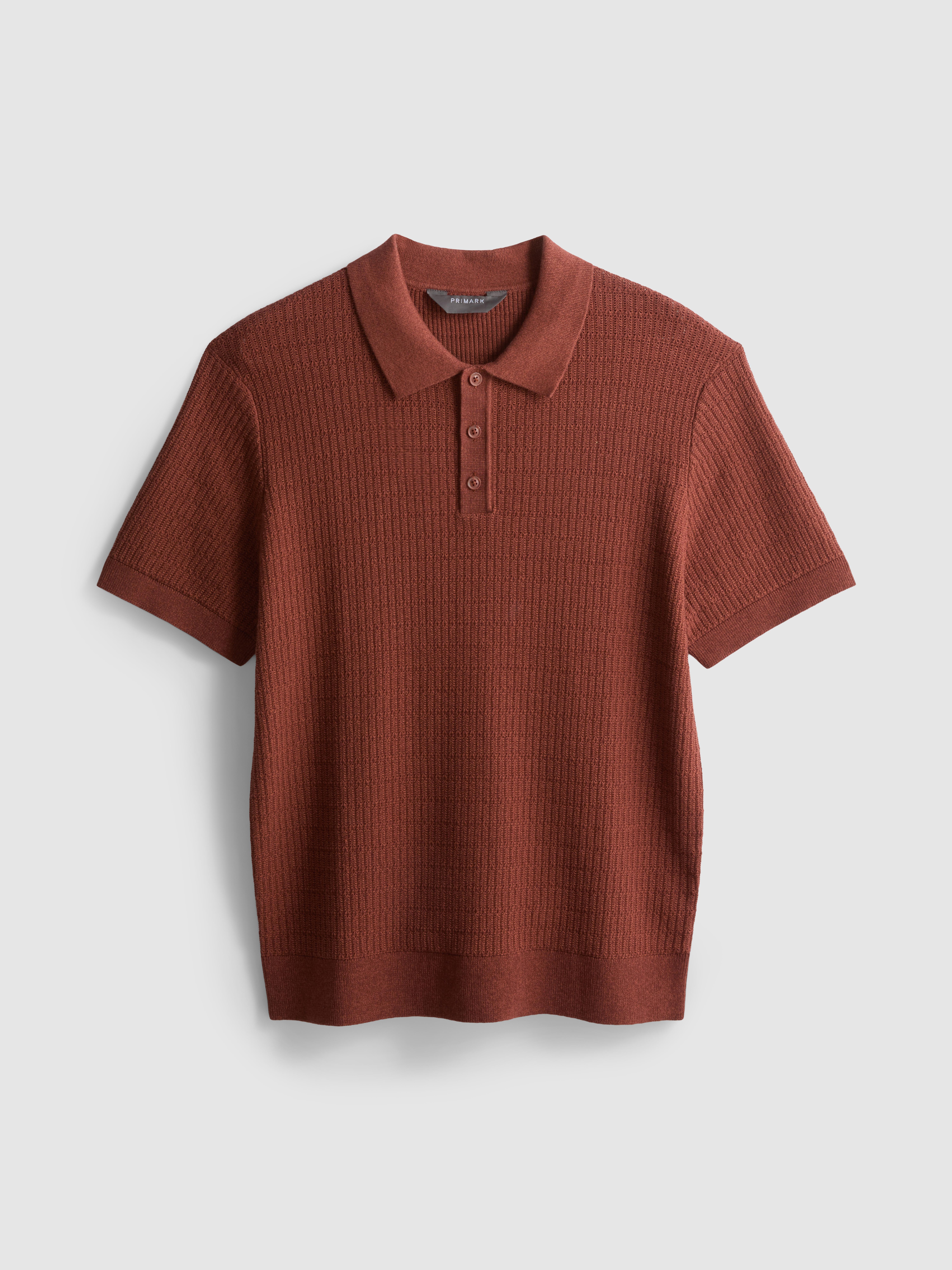 Tricou polo tricotat - Portocaliu ars - Bărbați | Primark