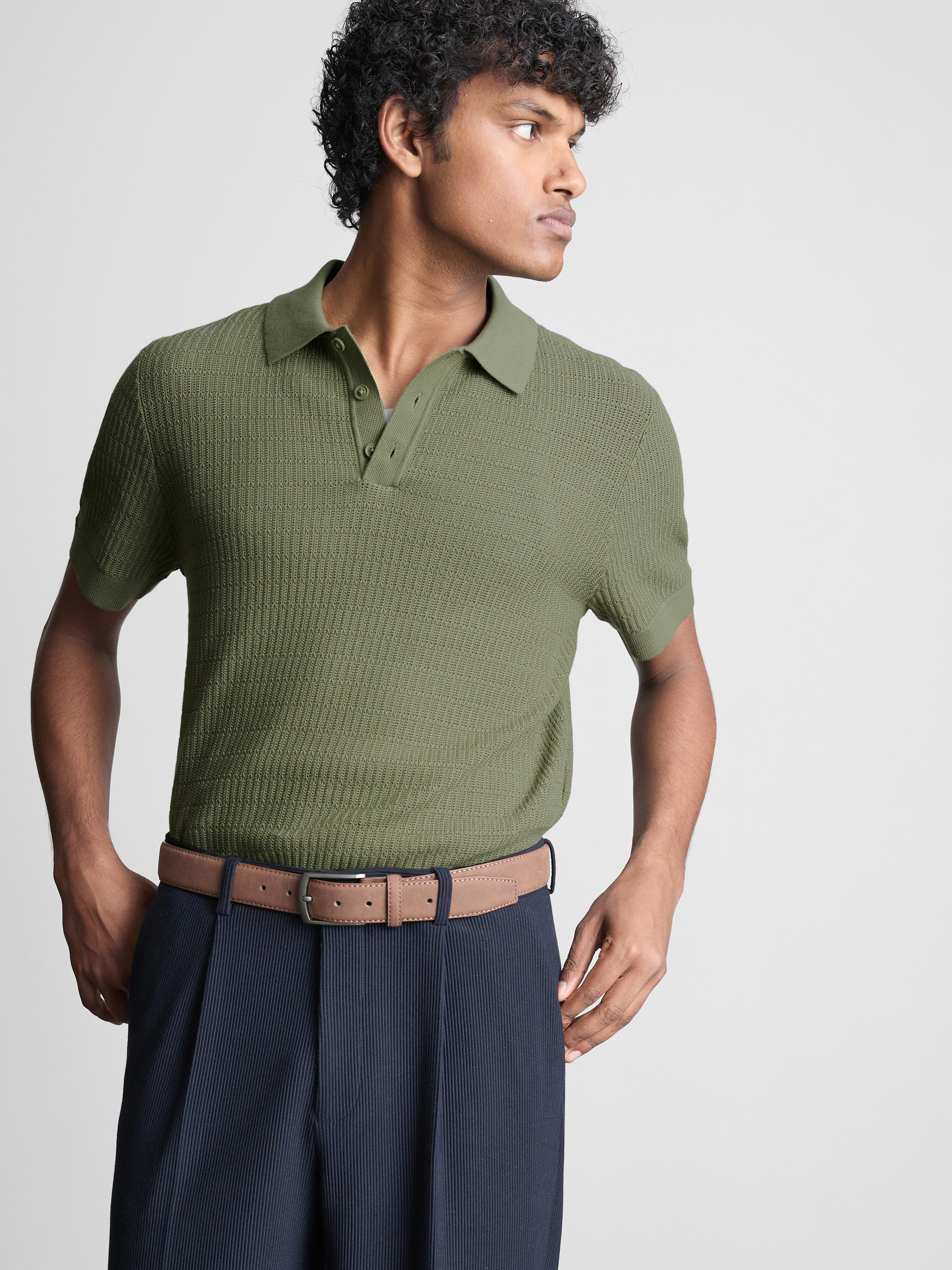 丸石　POLO 24インチ Cumpără Verde închis - Măsură regular - Tricou polo tricotat cu