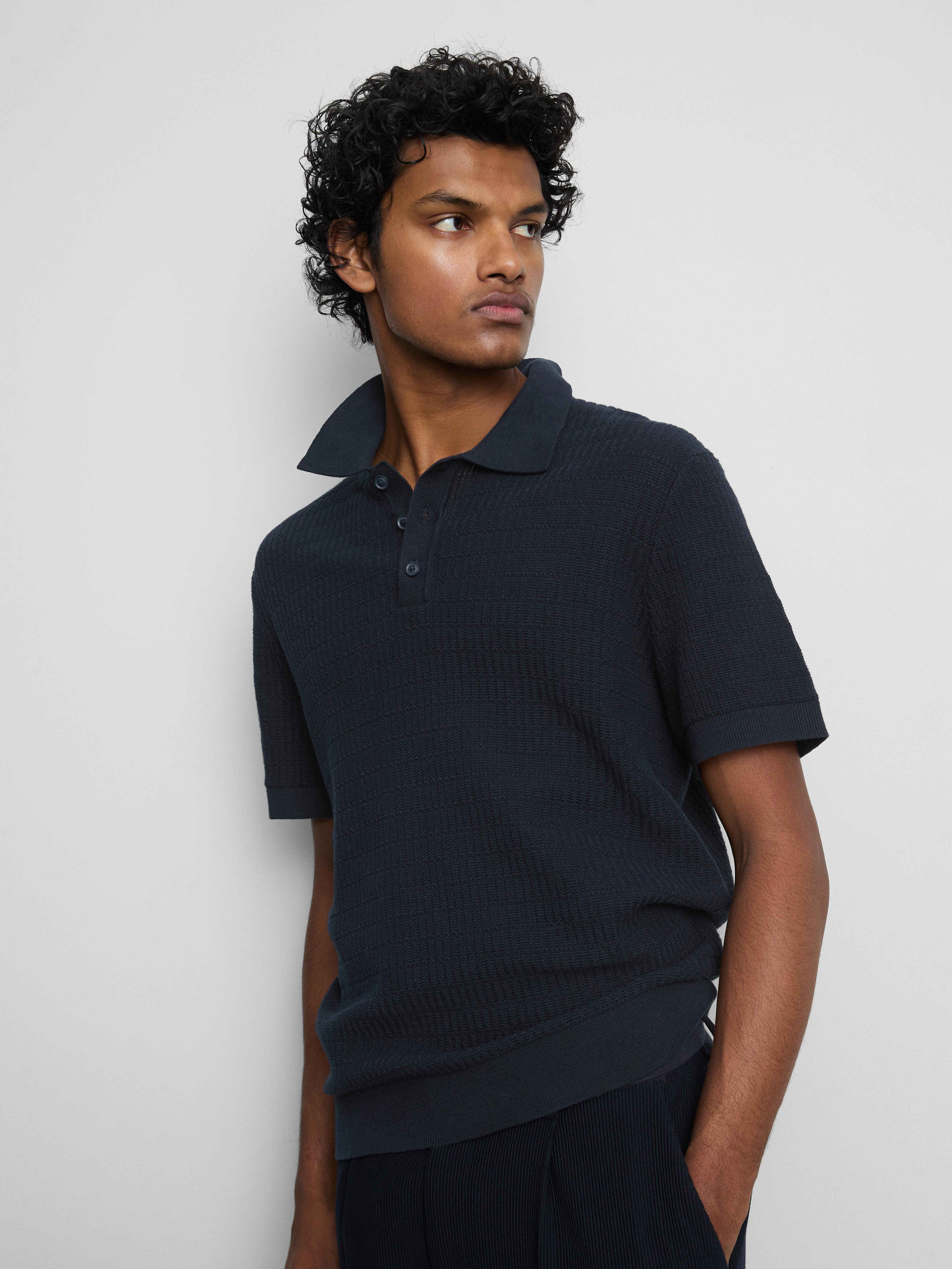 Tricou polo tricotat