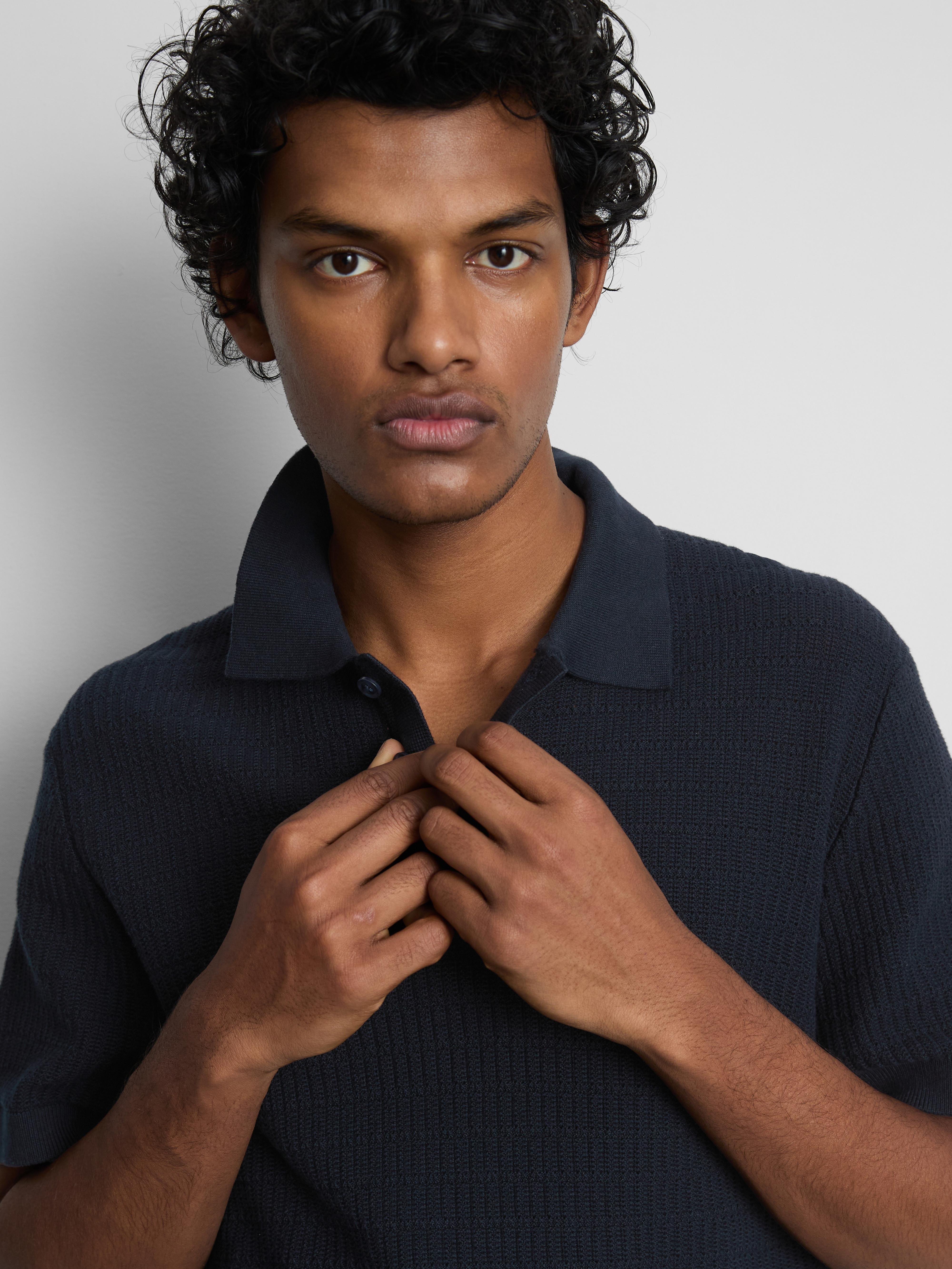 Tricou polo tricotat