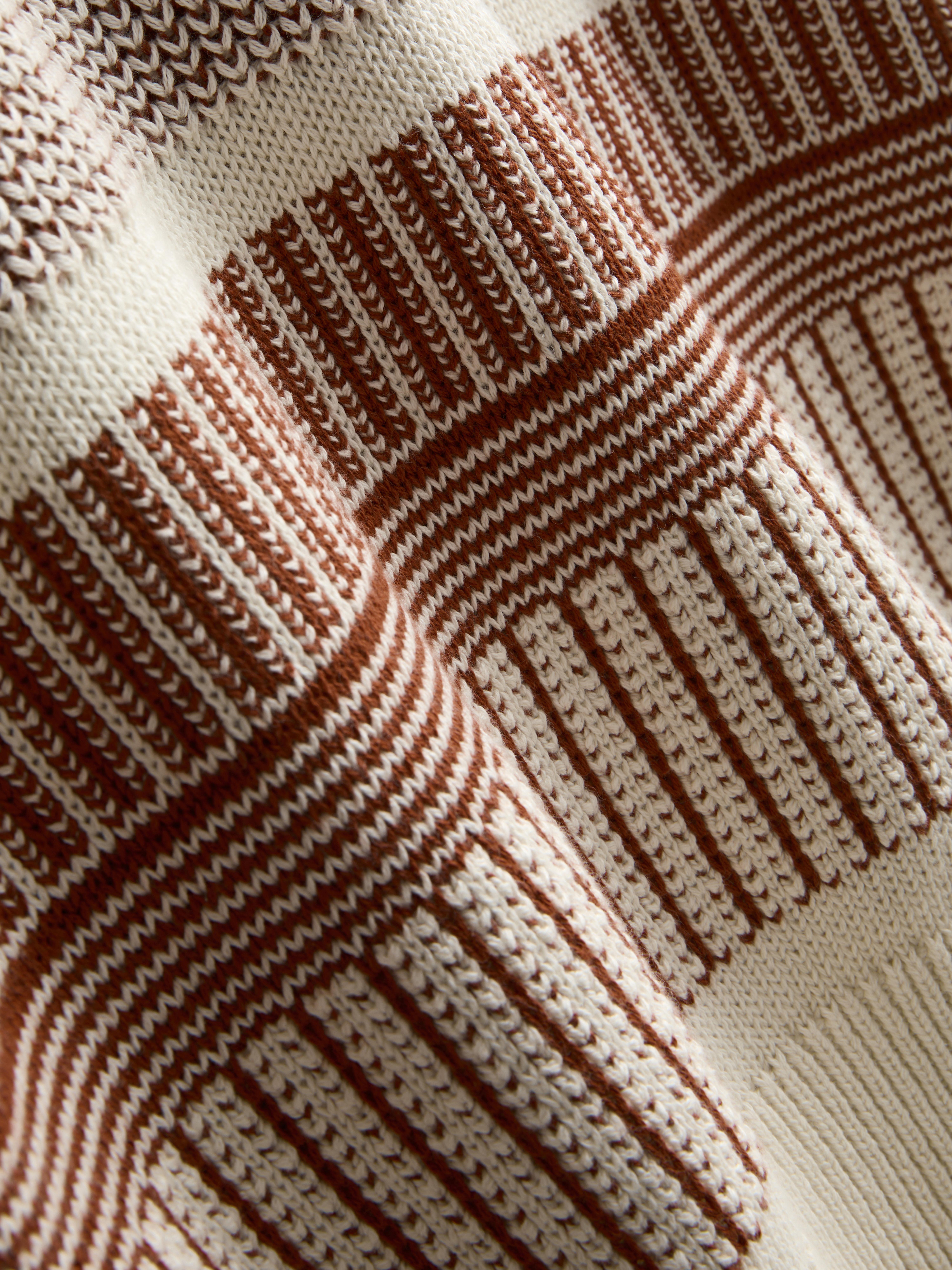 Striped Knitted Polo Shirt