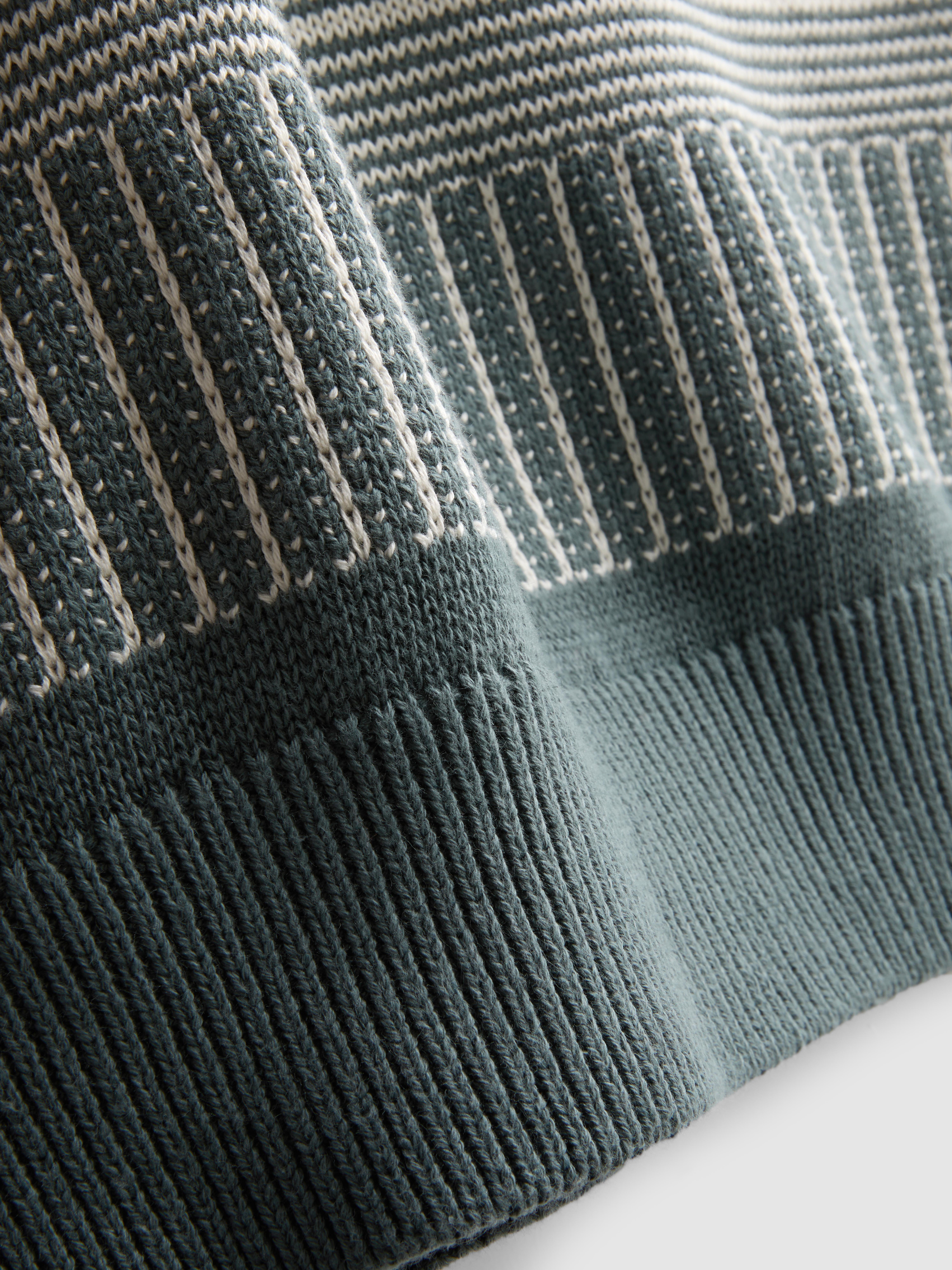 Striped Knitted Polo Shirt