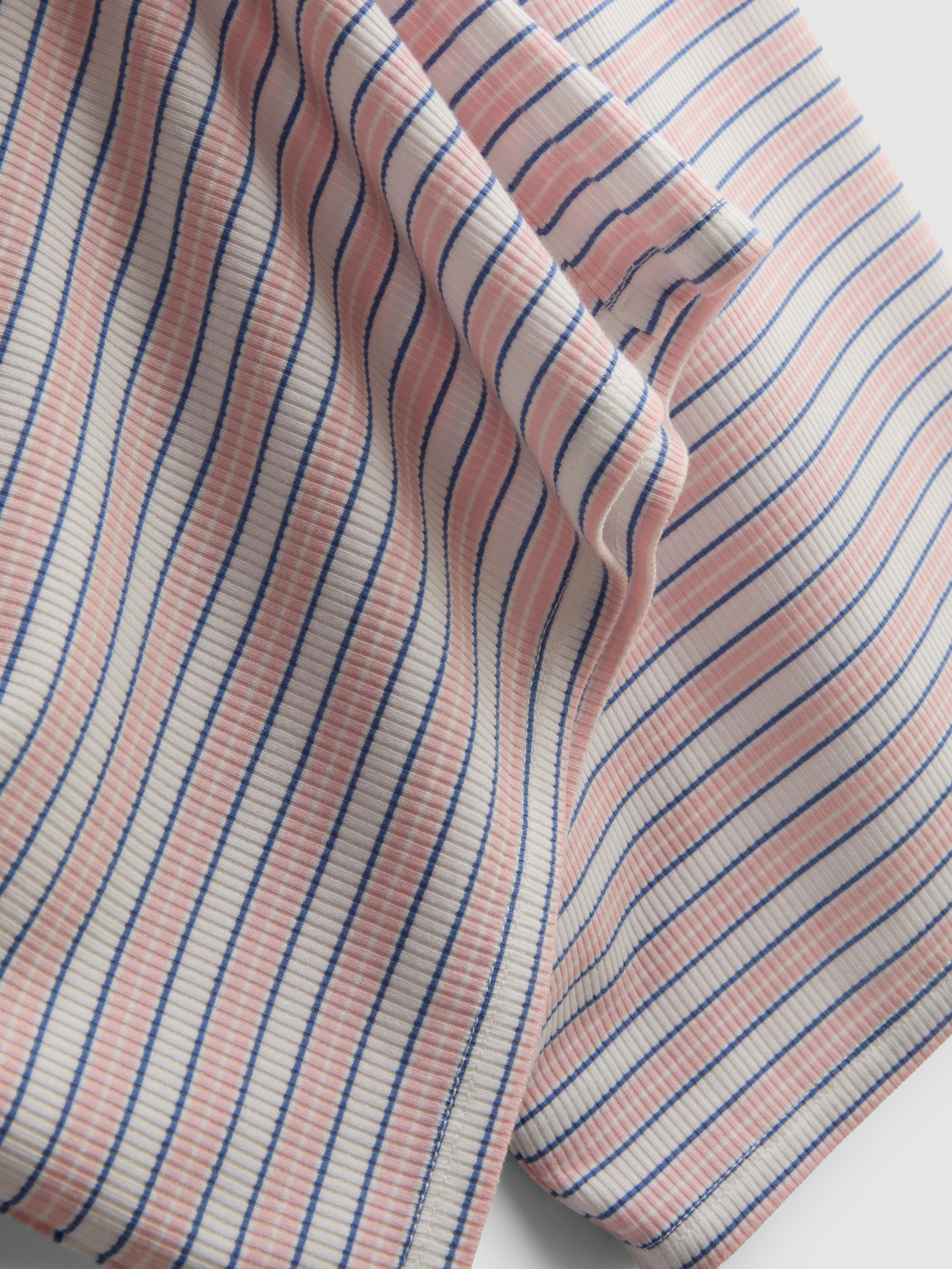 Striped Ribbed Pajama Bottoms