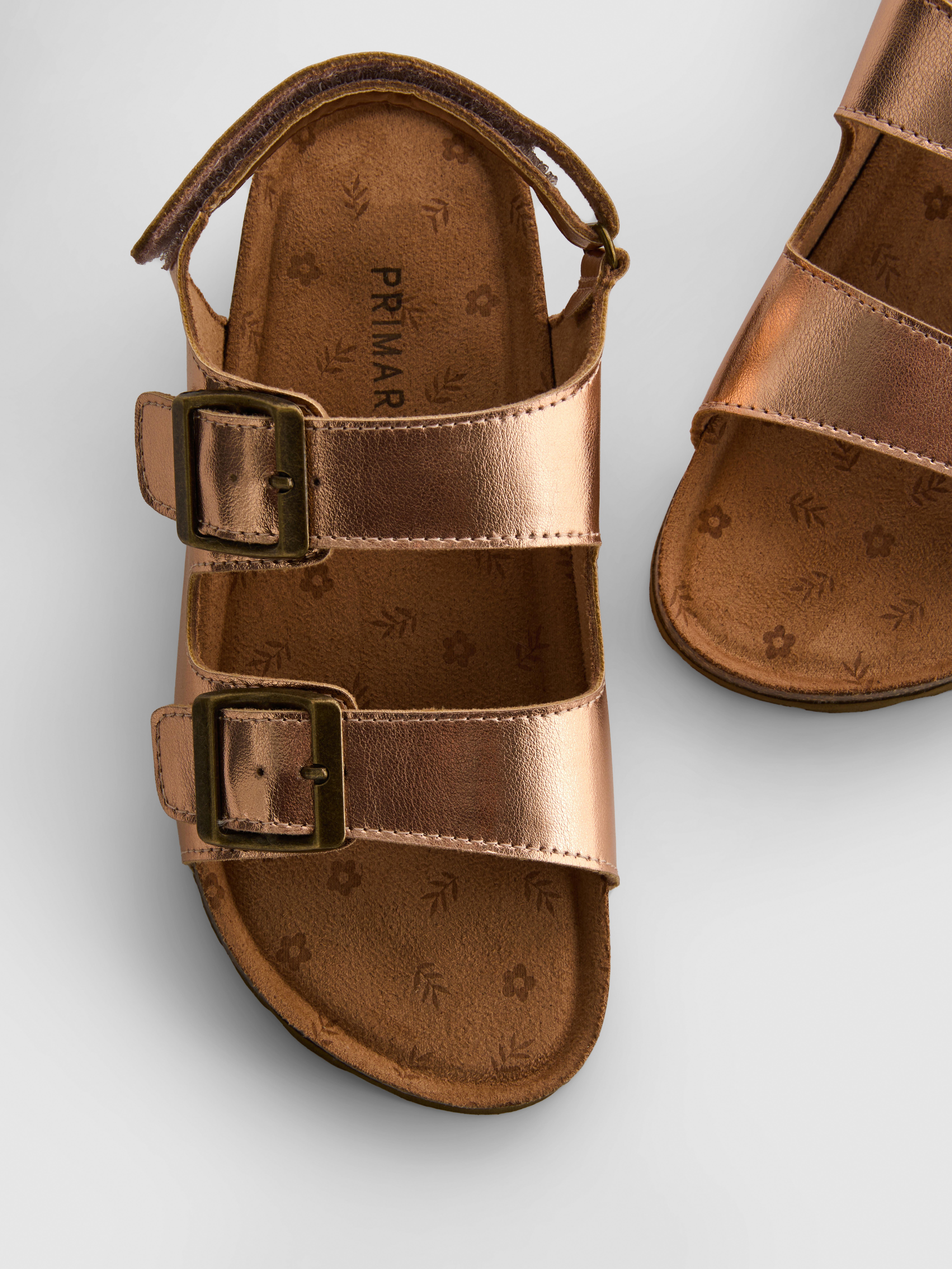 Double-Buckle Strap Sandals