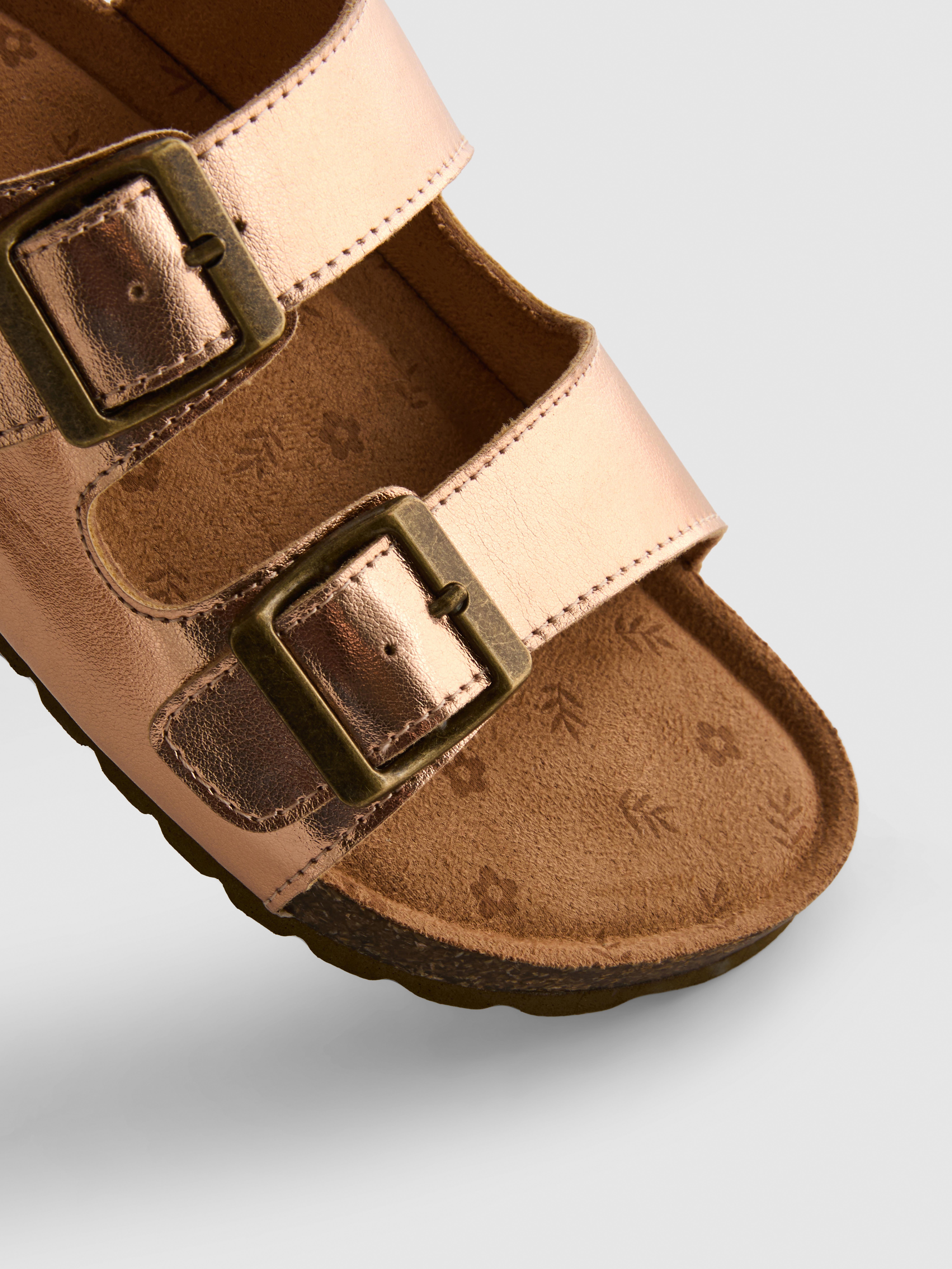 Double-Buckle Strap Sandals