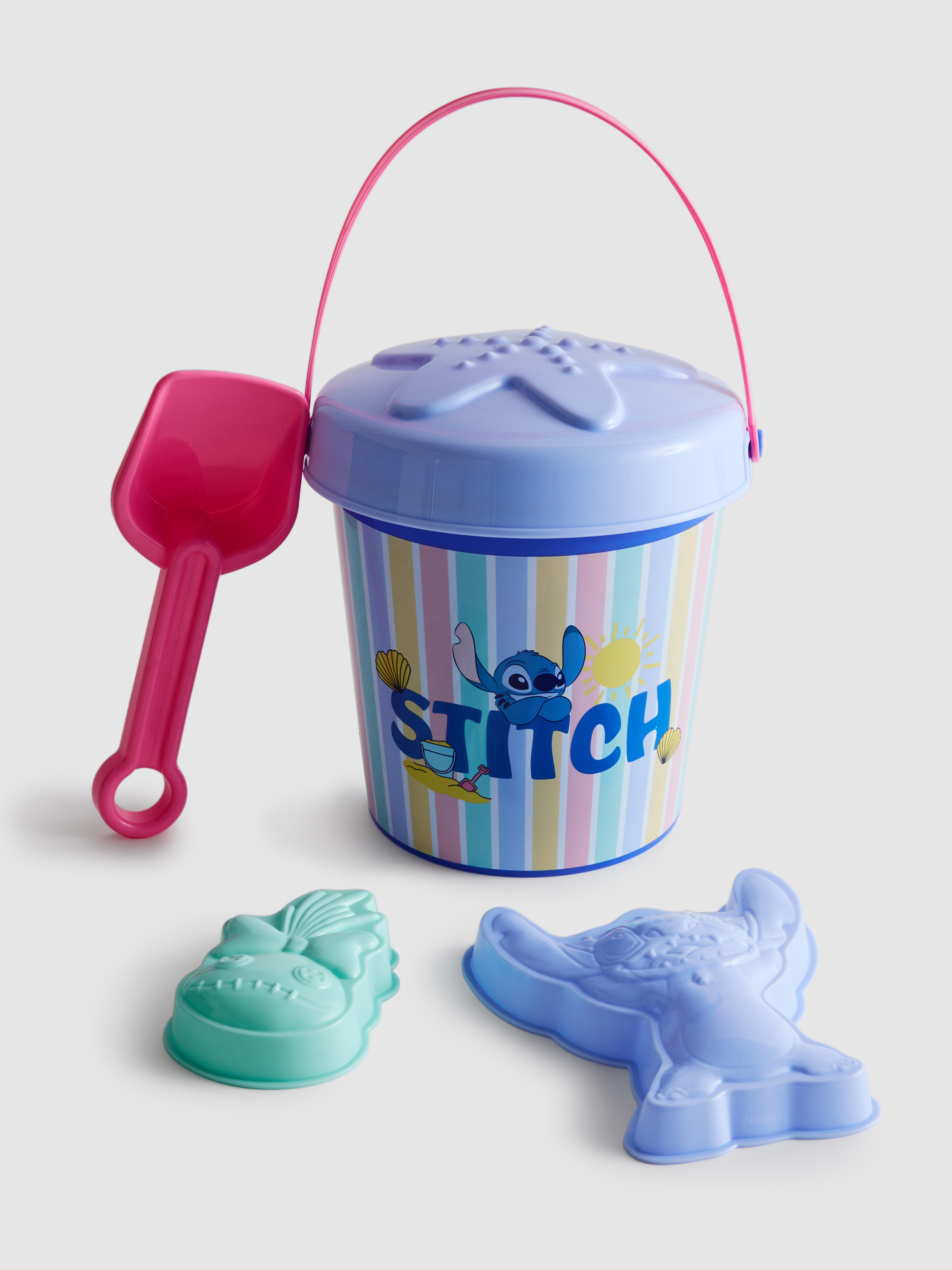 Conjunto balde praia Disney Stitch