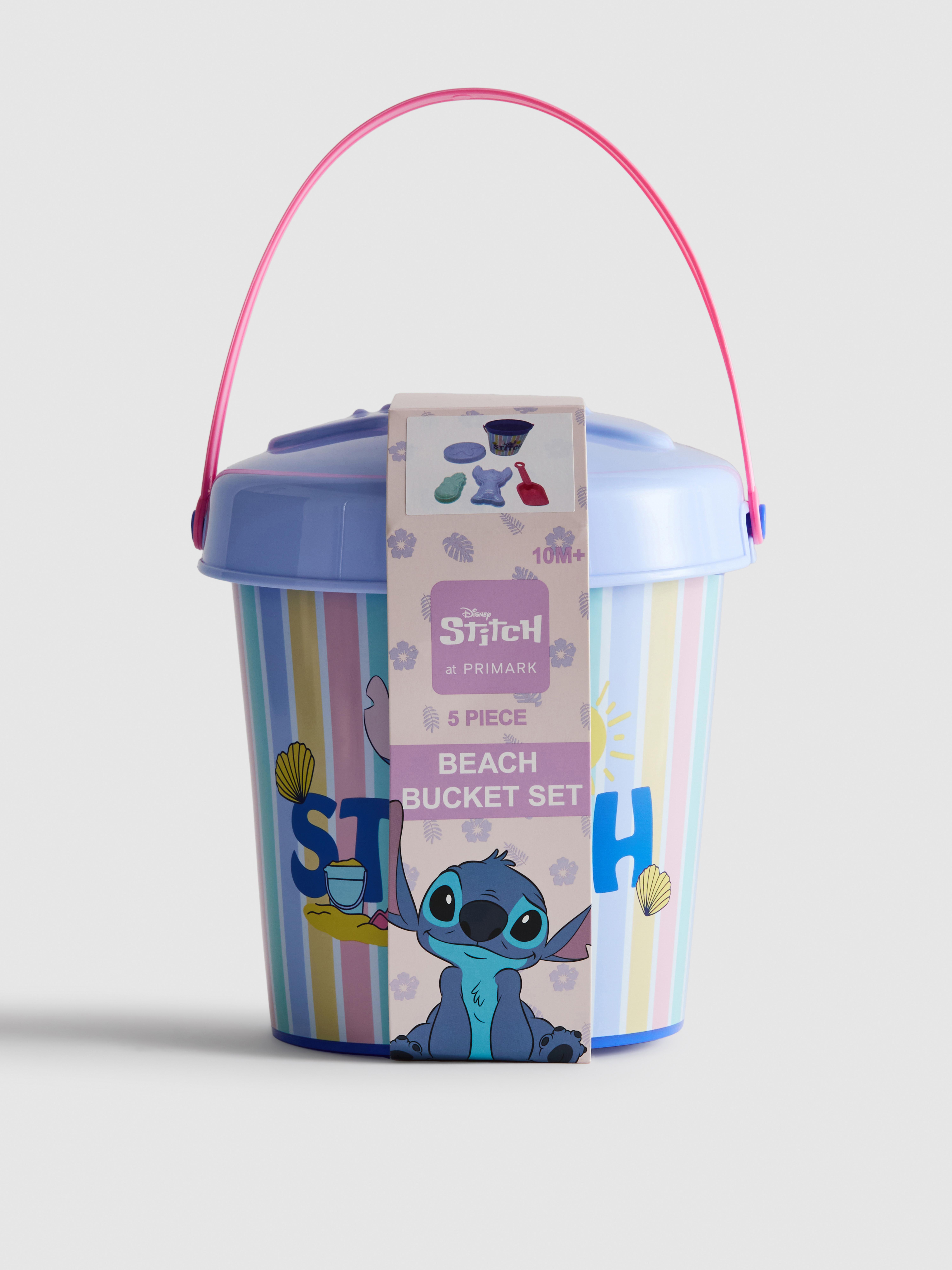 Conjunto balde praia Disney Stitch
