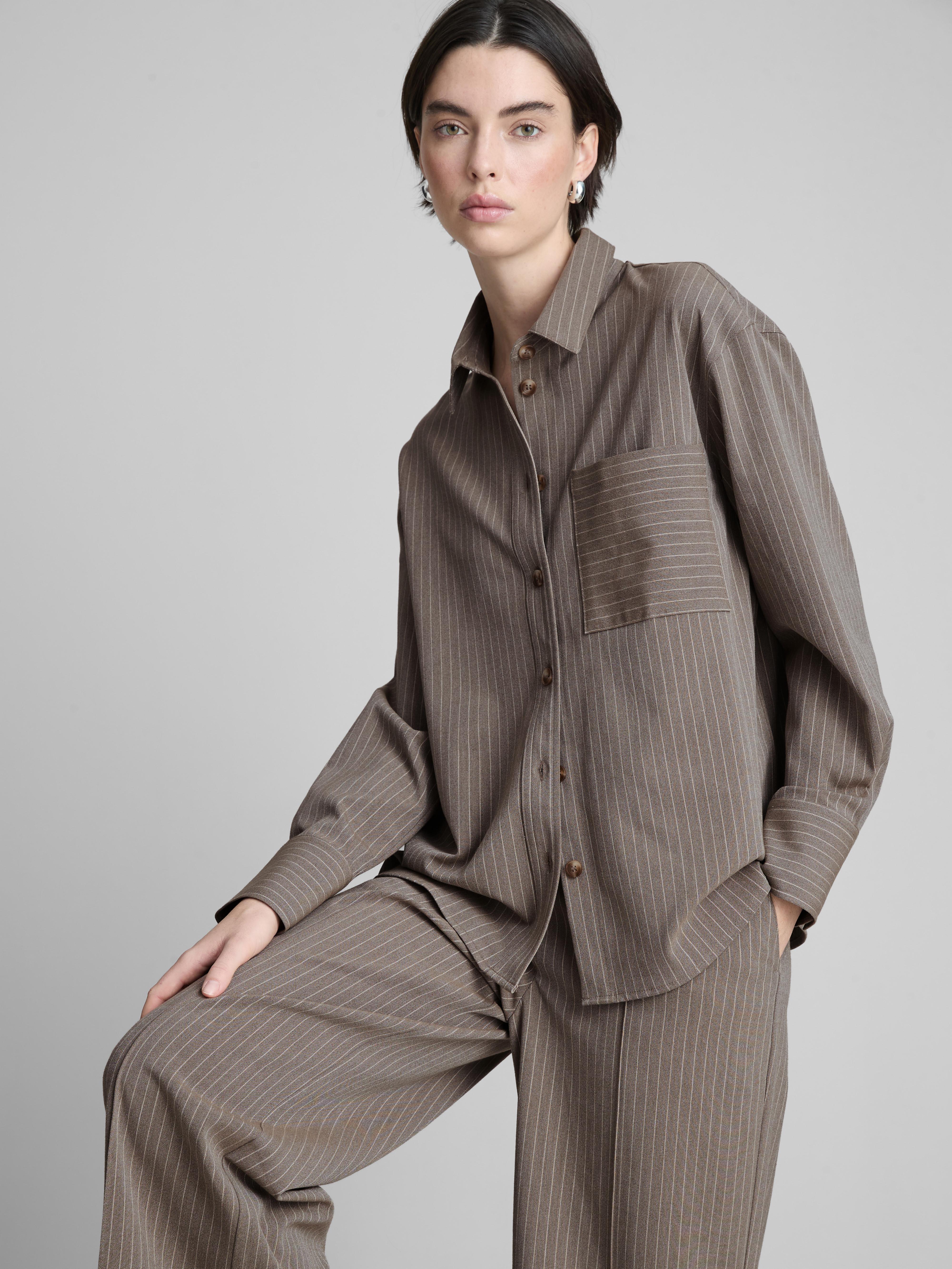 Brushed Pinstripe Shirt