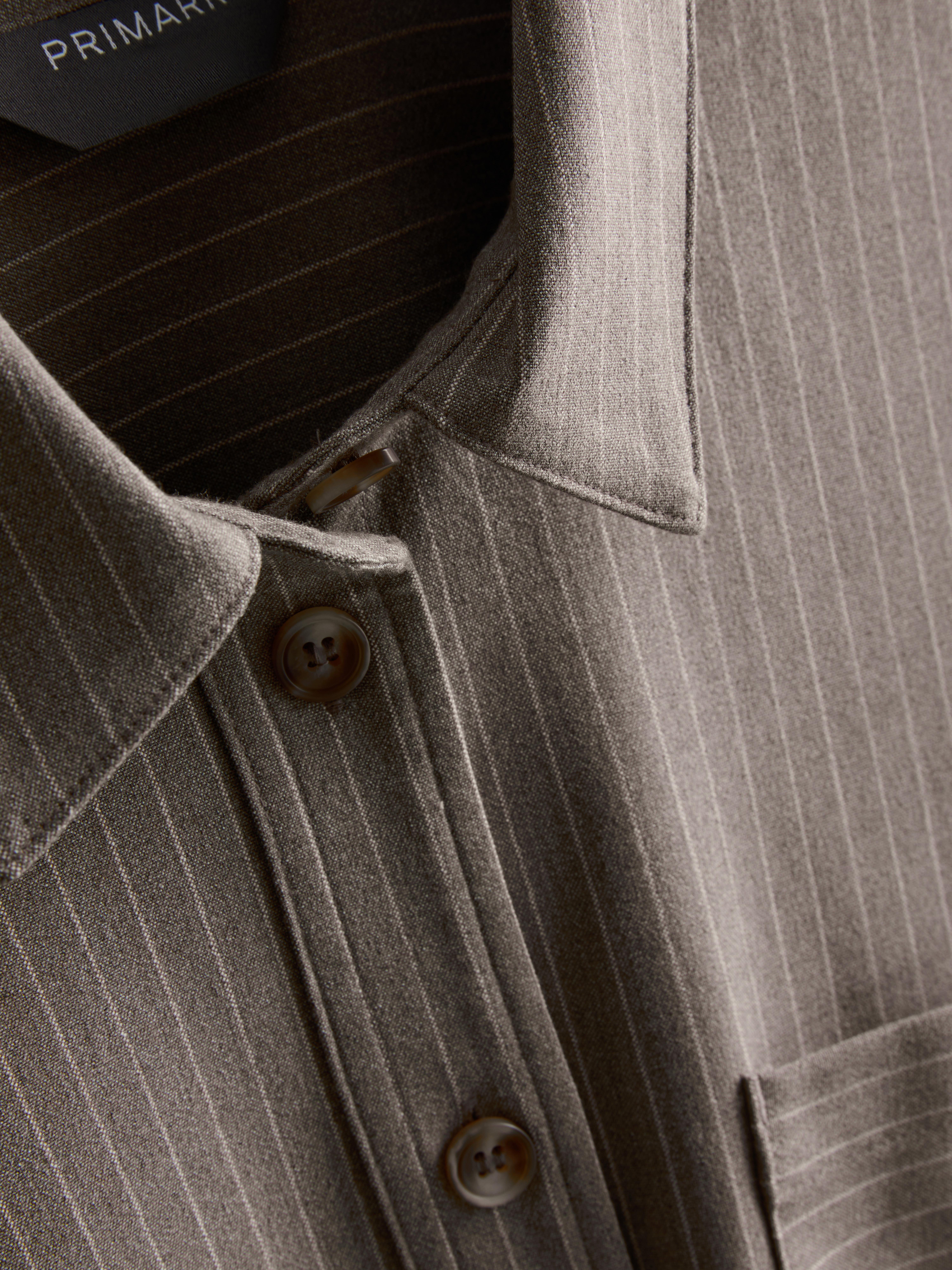 Brushed Pinstripe Shirt