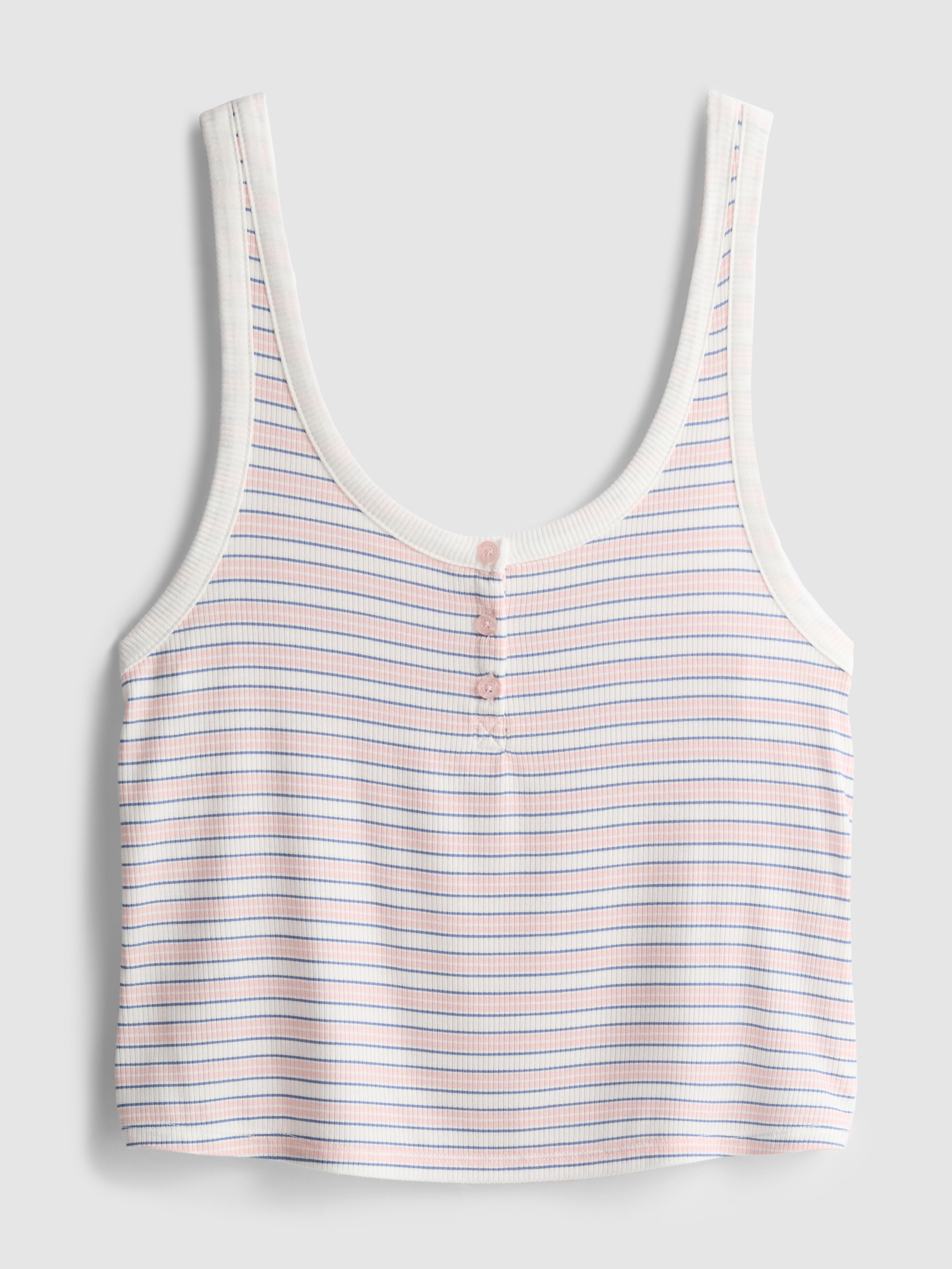 Striped Ribbed Pajama Cami Top