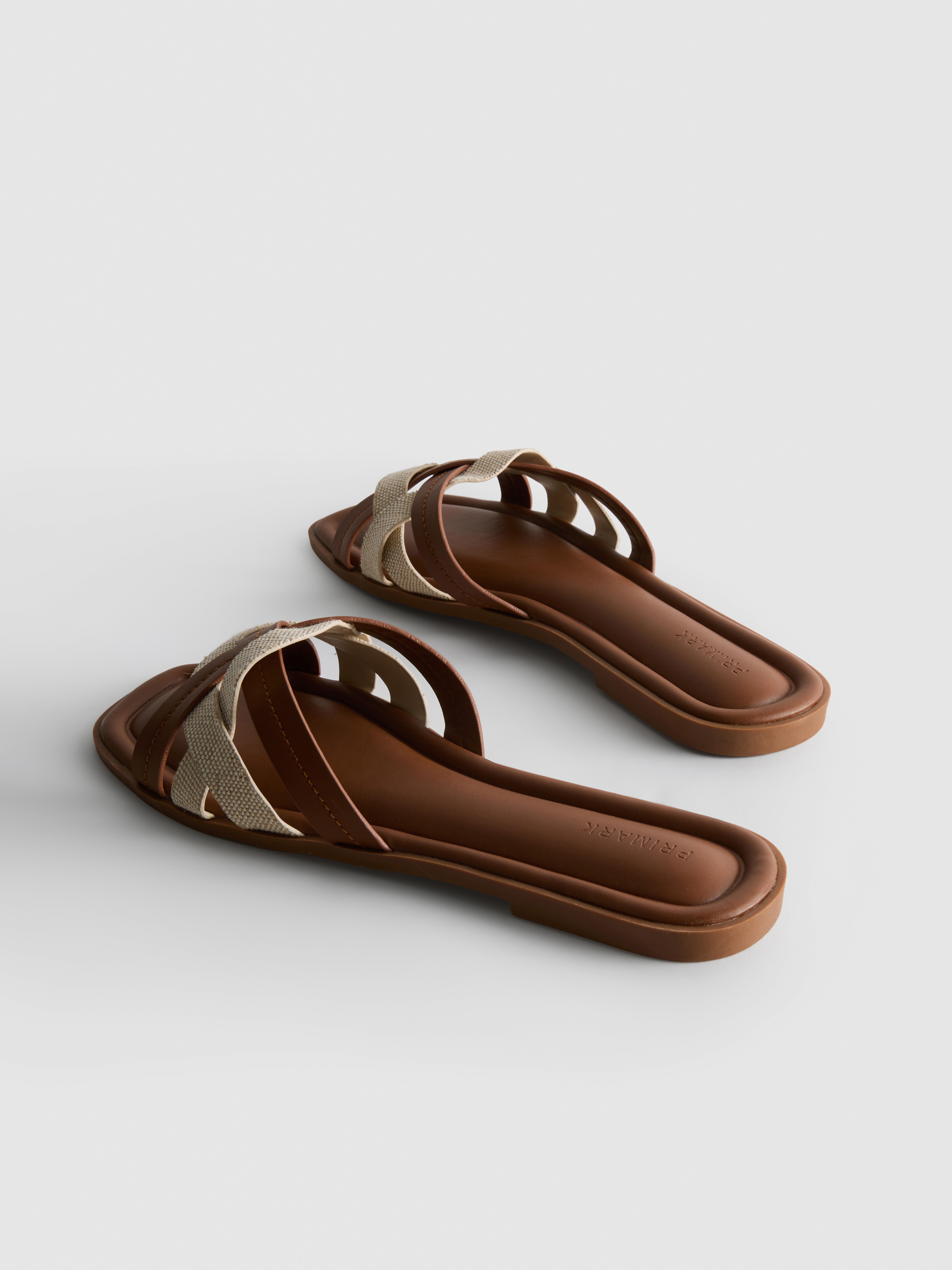 Women's Natural Weave Strap Mules