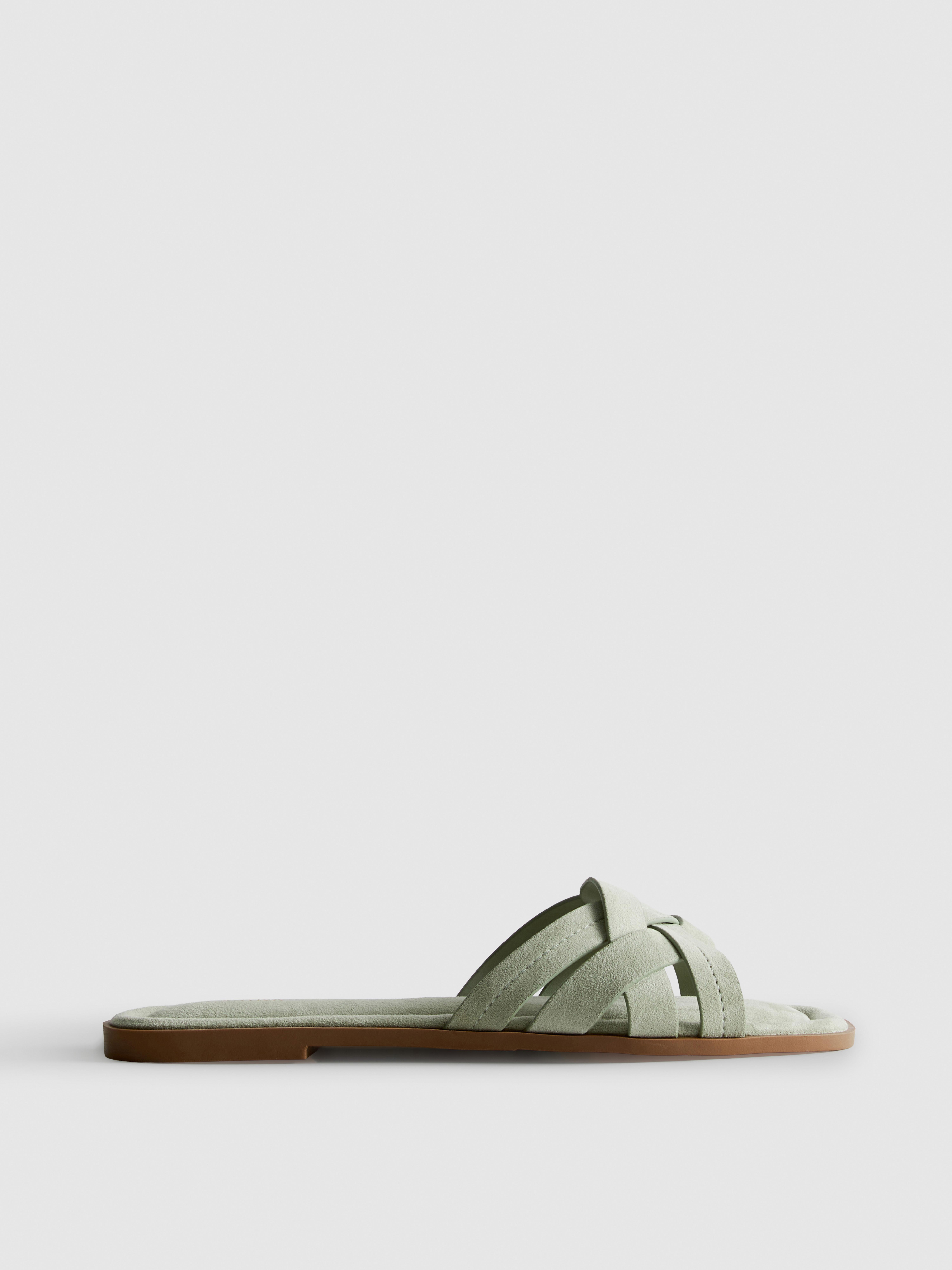 Mules à bride tressée