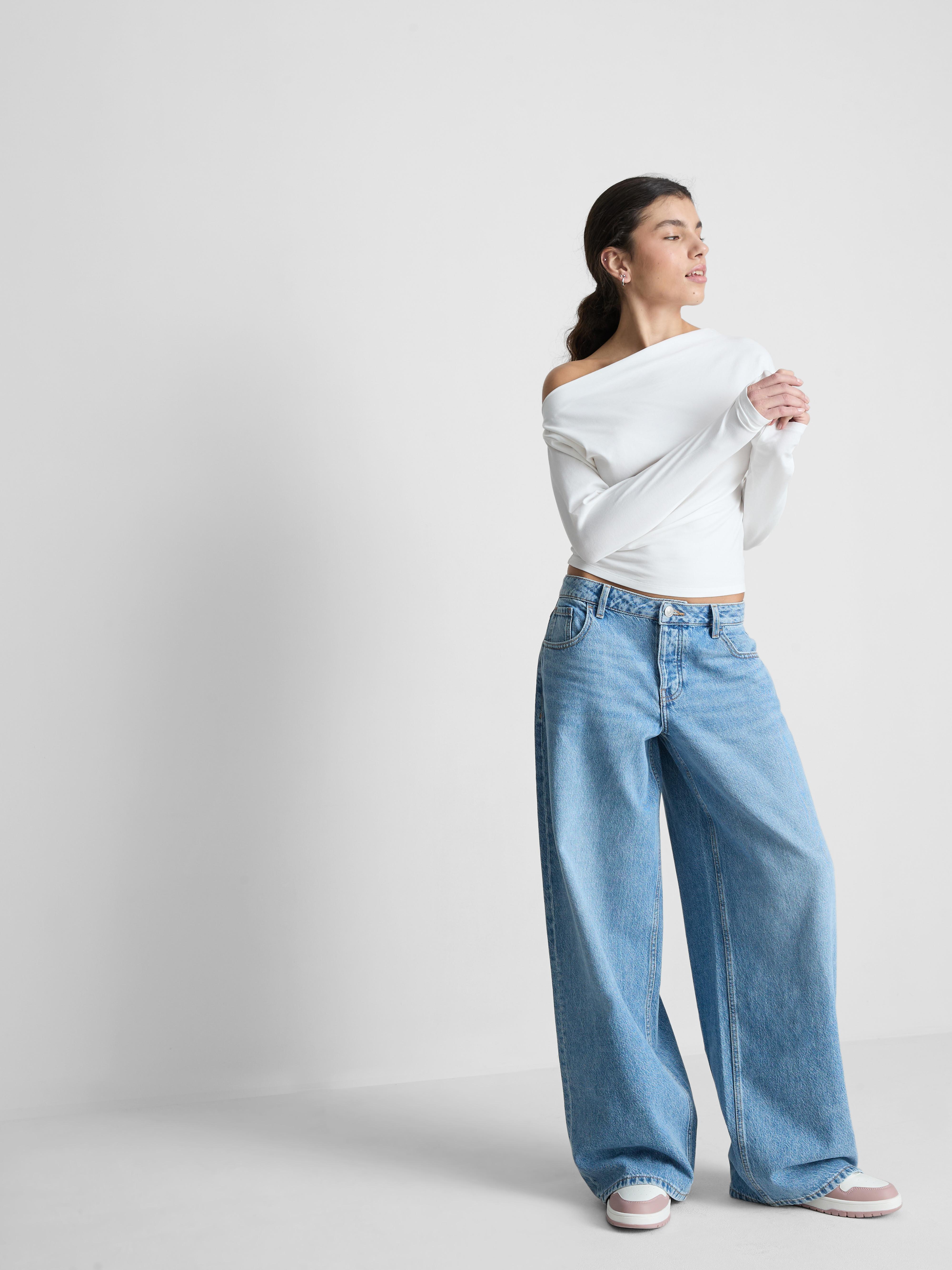 Women's Mid Blue The Primark Scene | Low-Rise Baggy Jeans