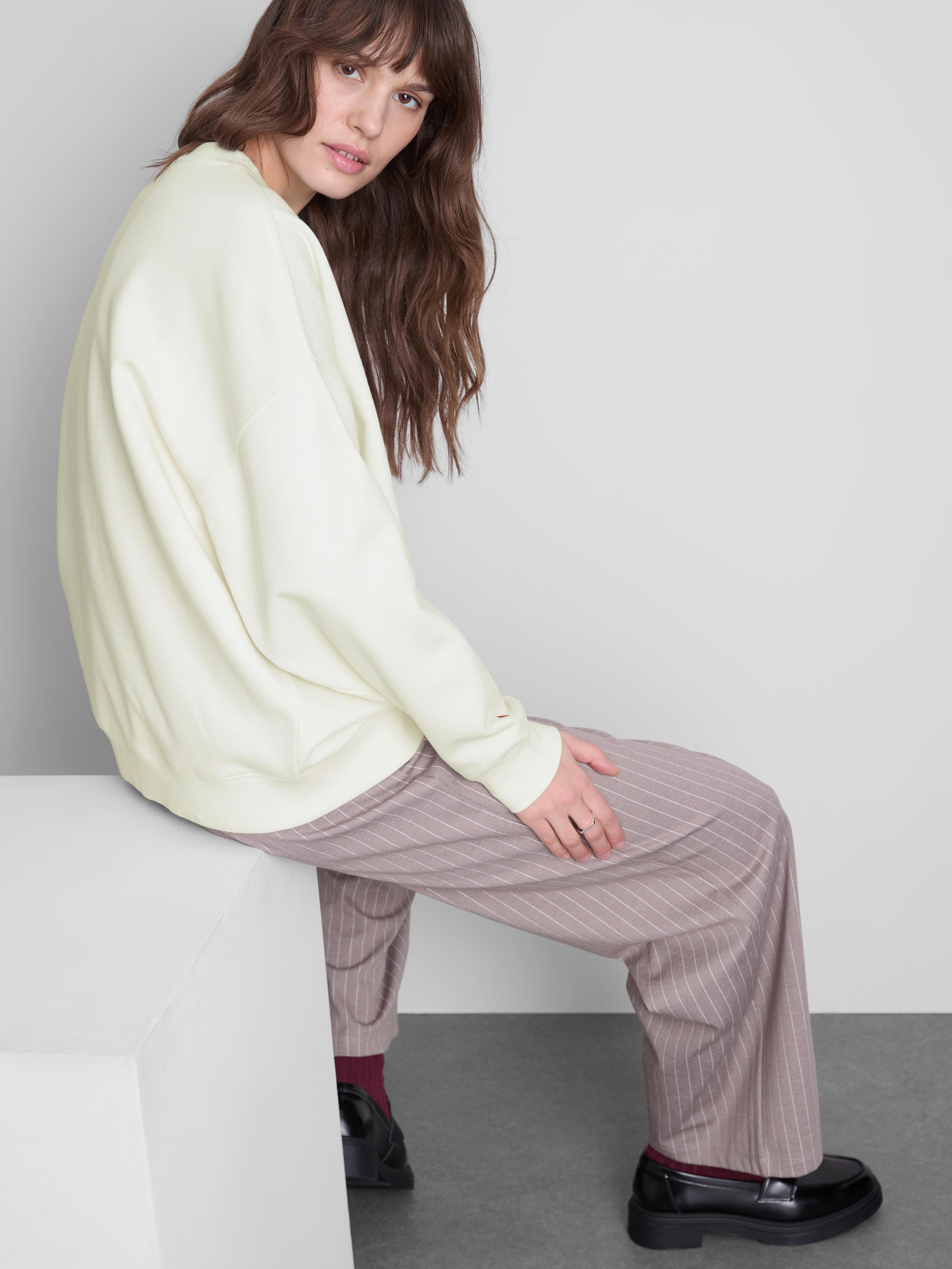 Women's Ivory Love Embroidered Sweatshirt