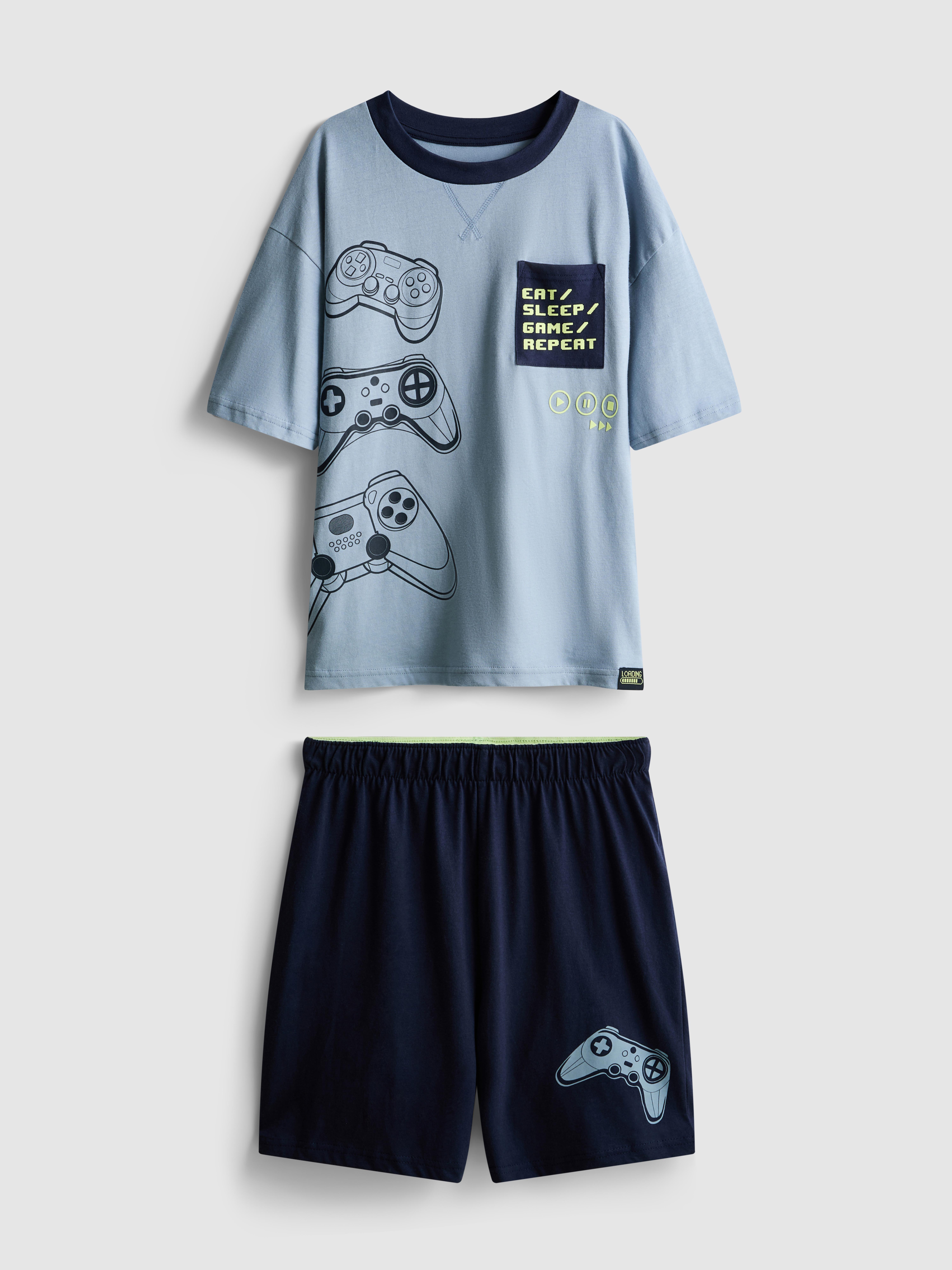 7-15yrs | Gaming Graphic Short Pyjamas