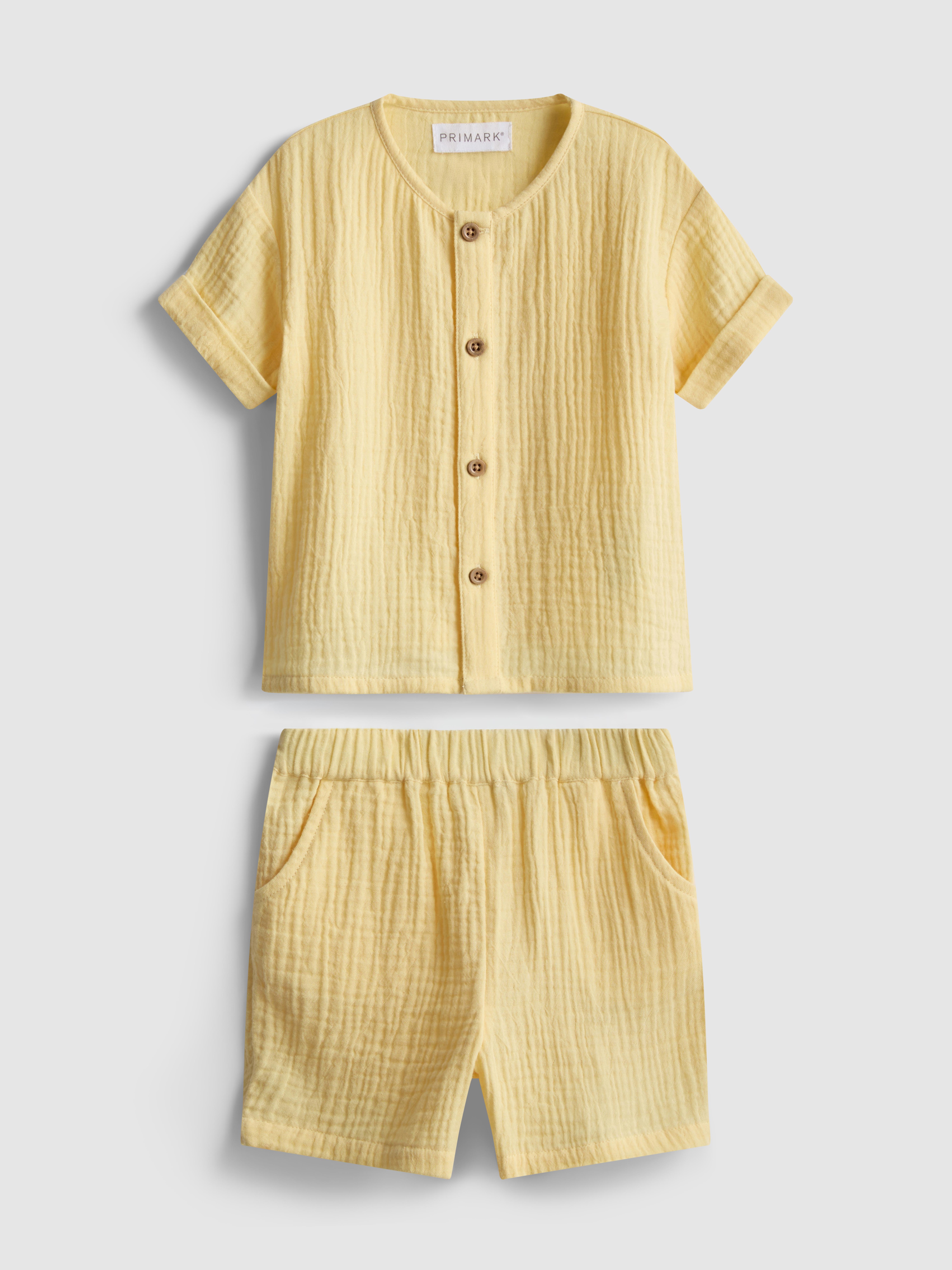 0–24 mes. | Komplet srajce in kratkih hlač iz platna