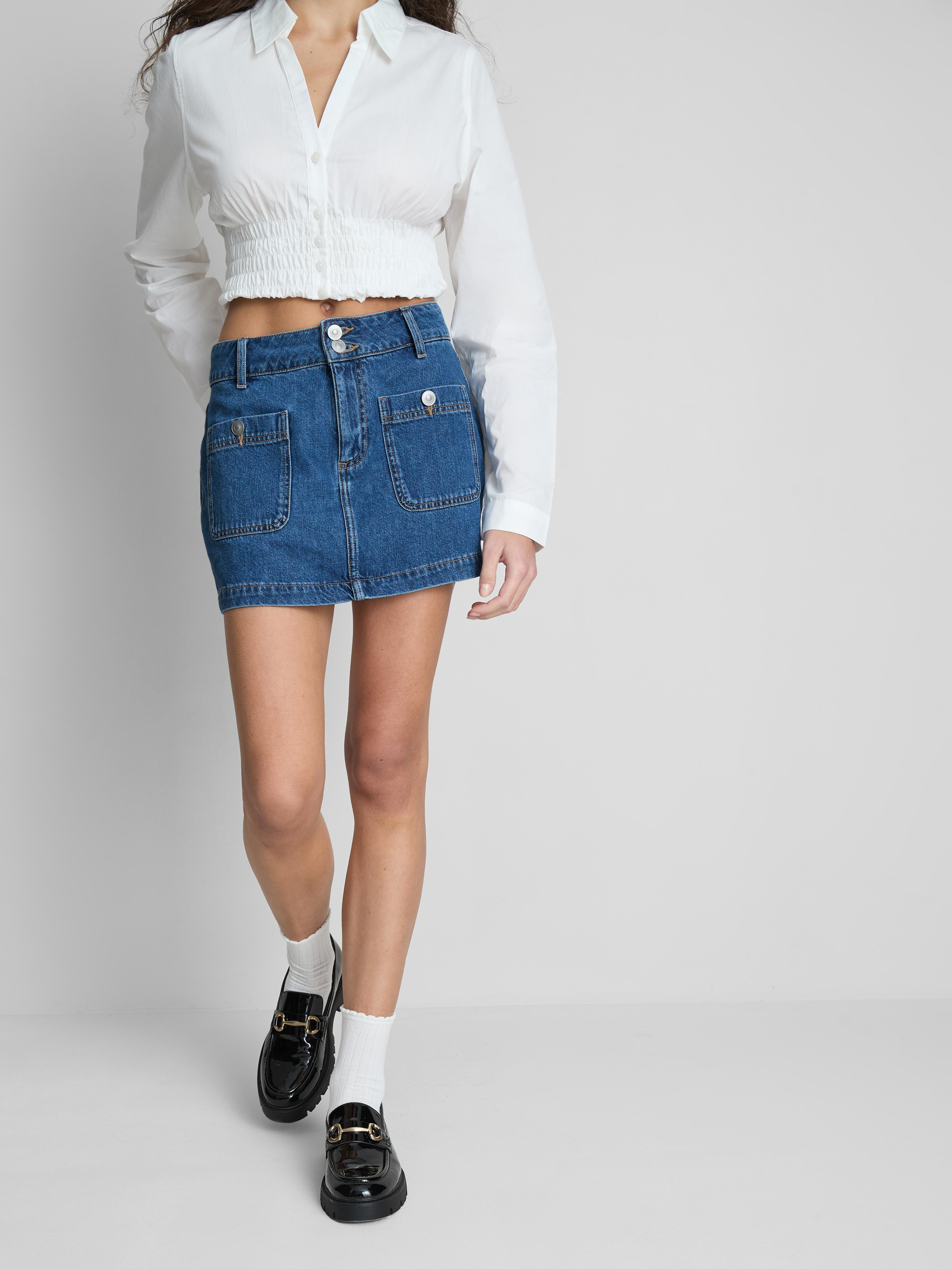 The Primark Scene | Patch Pocket Denim Mini Skirt