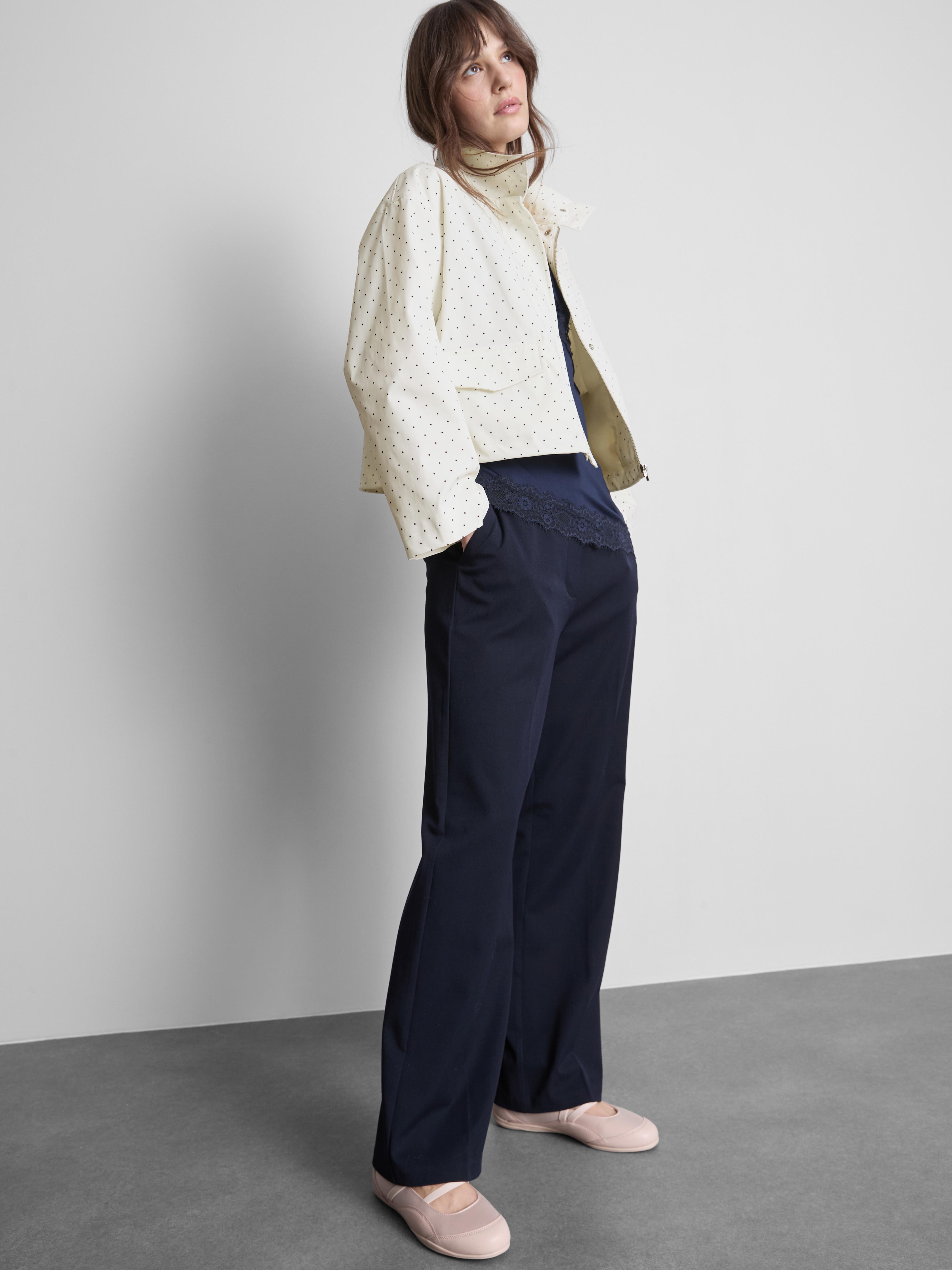 Veste à pois et col cheminée