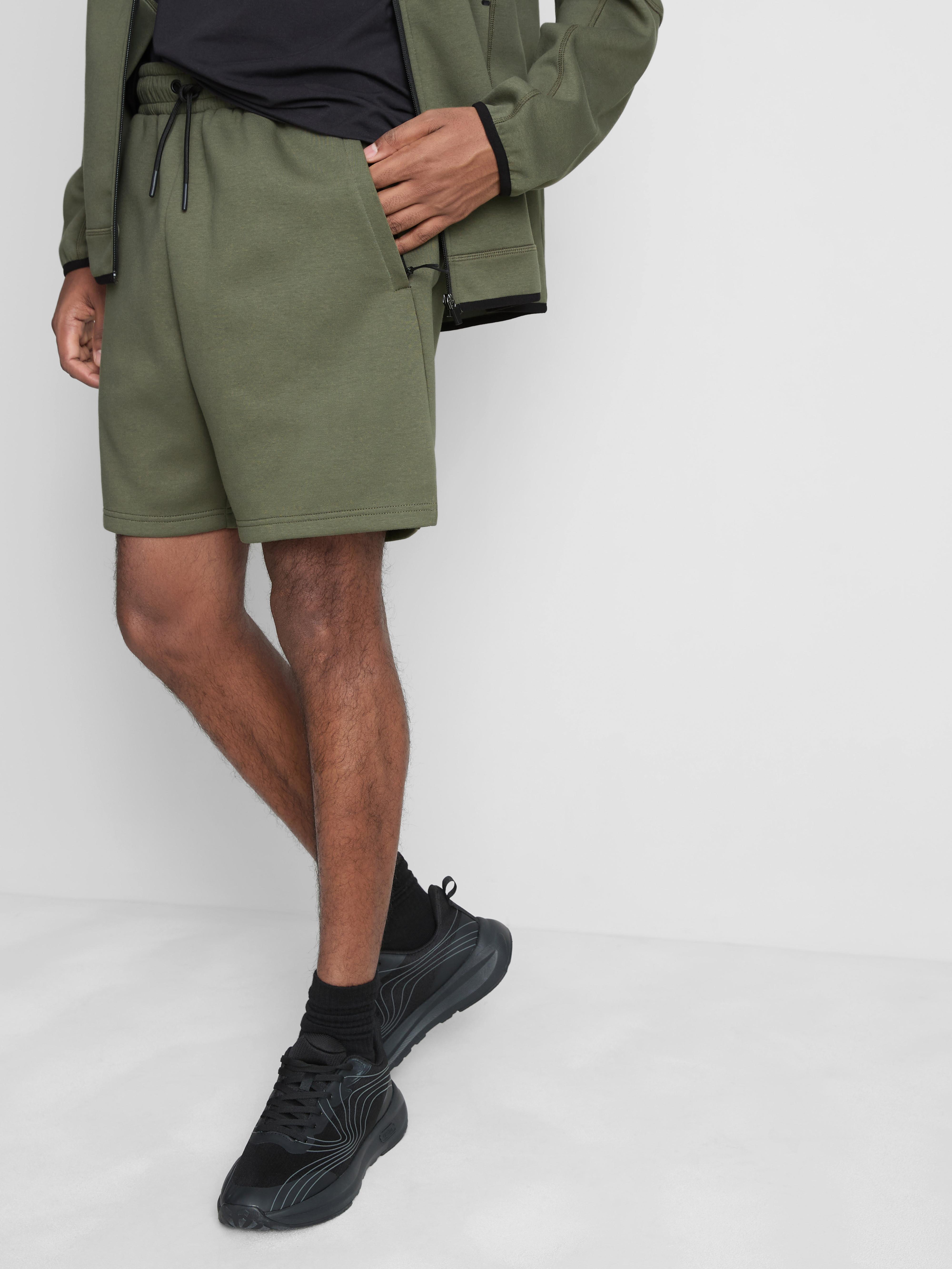Men's Olive Soft Active Drawstring Shorts
