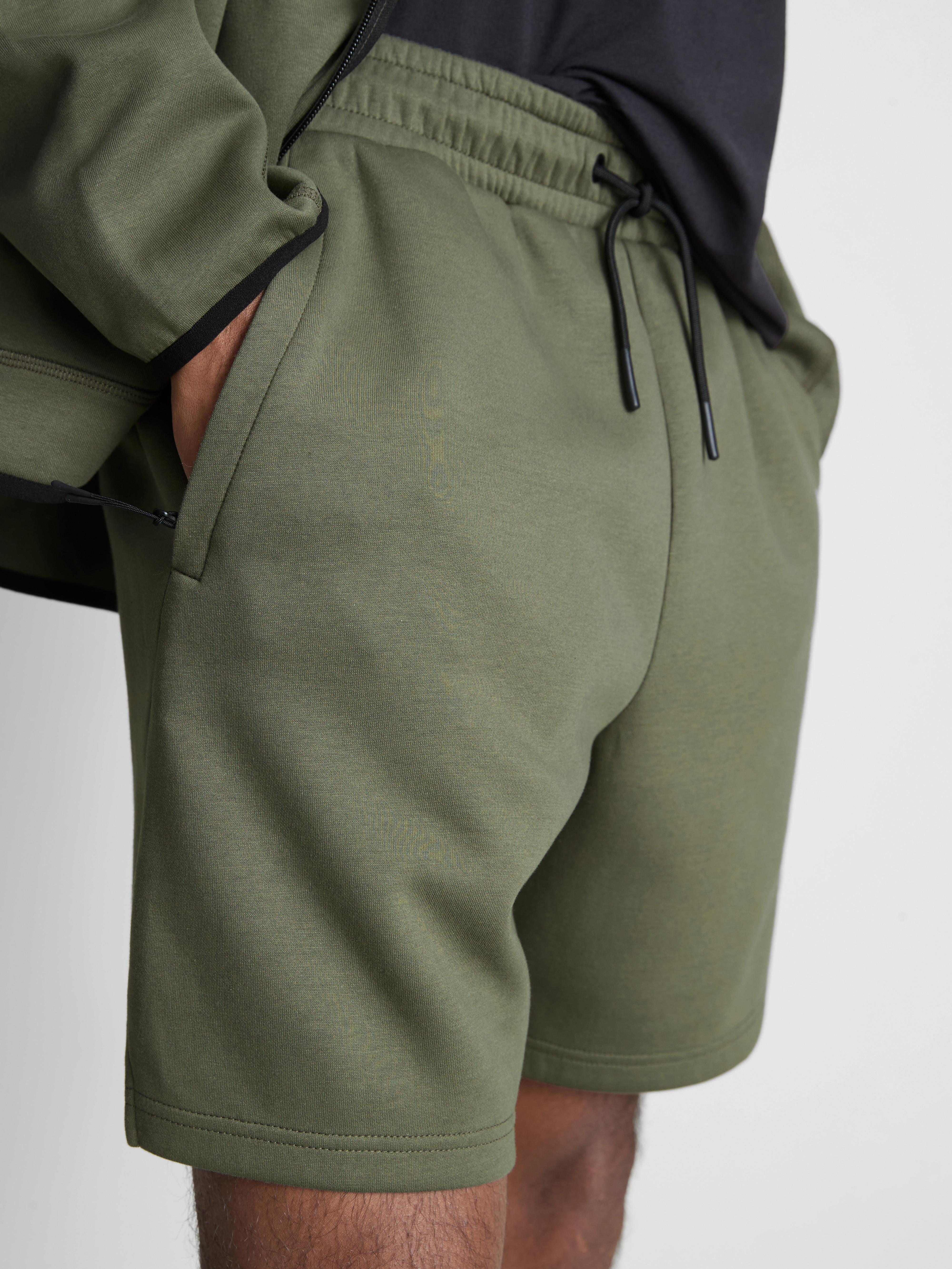 Men's Olive Soft Active Drawstring Shorts