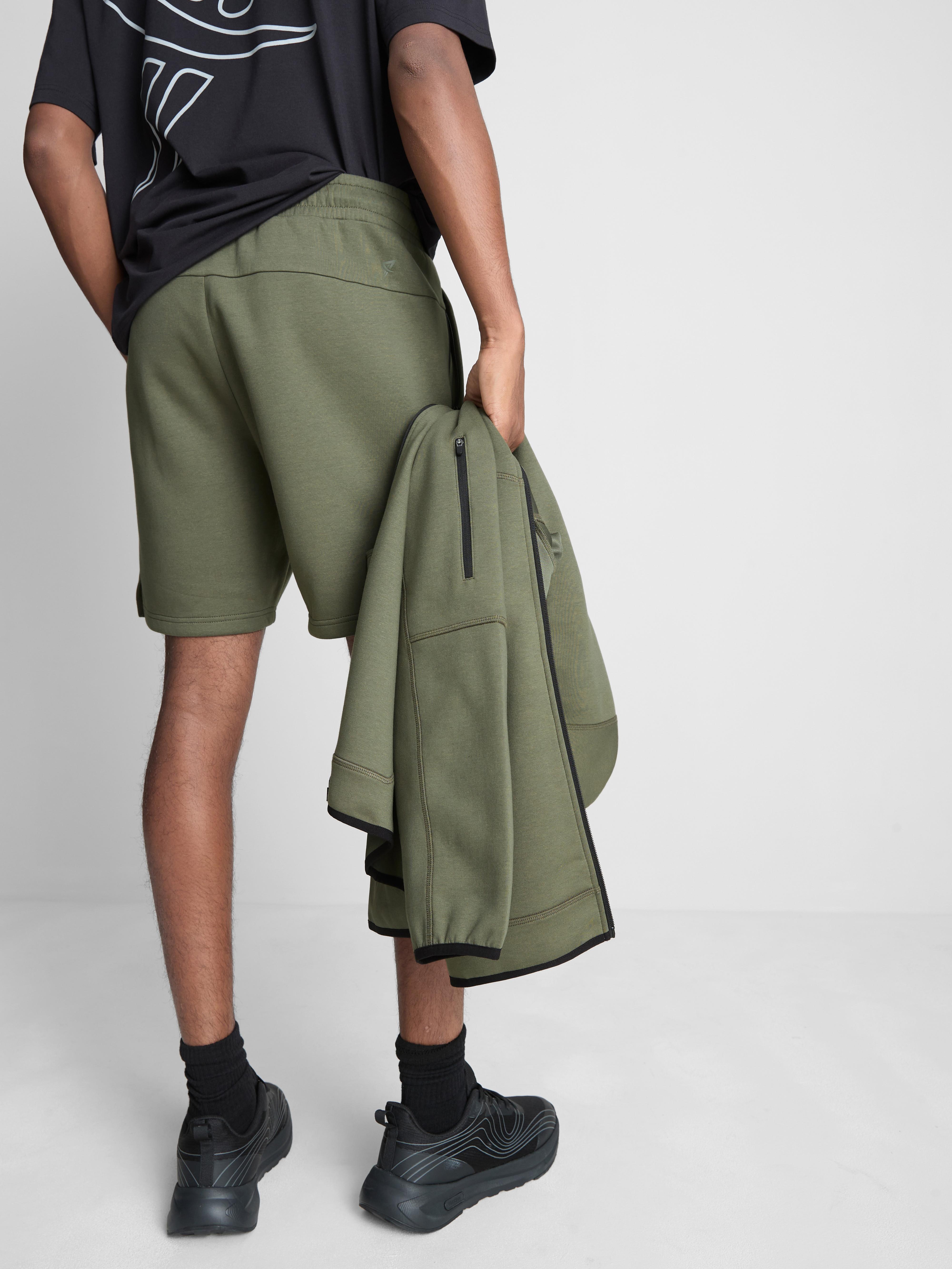 Men's Olive Soft Active Drawstring Shorts