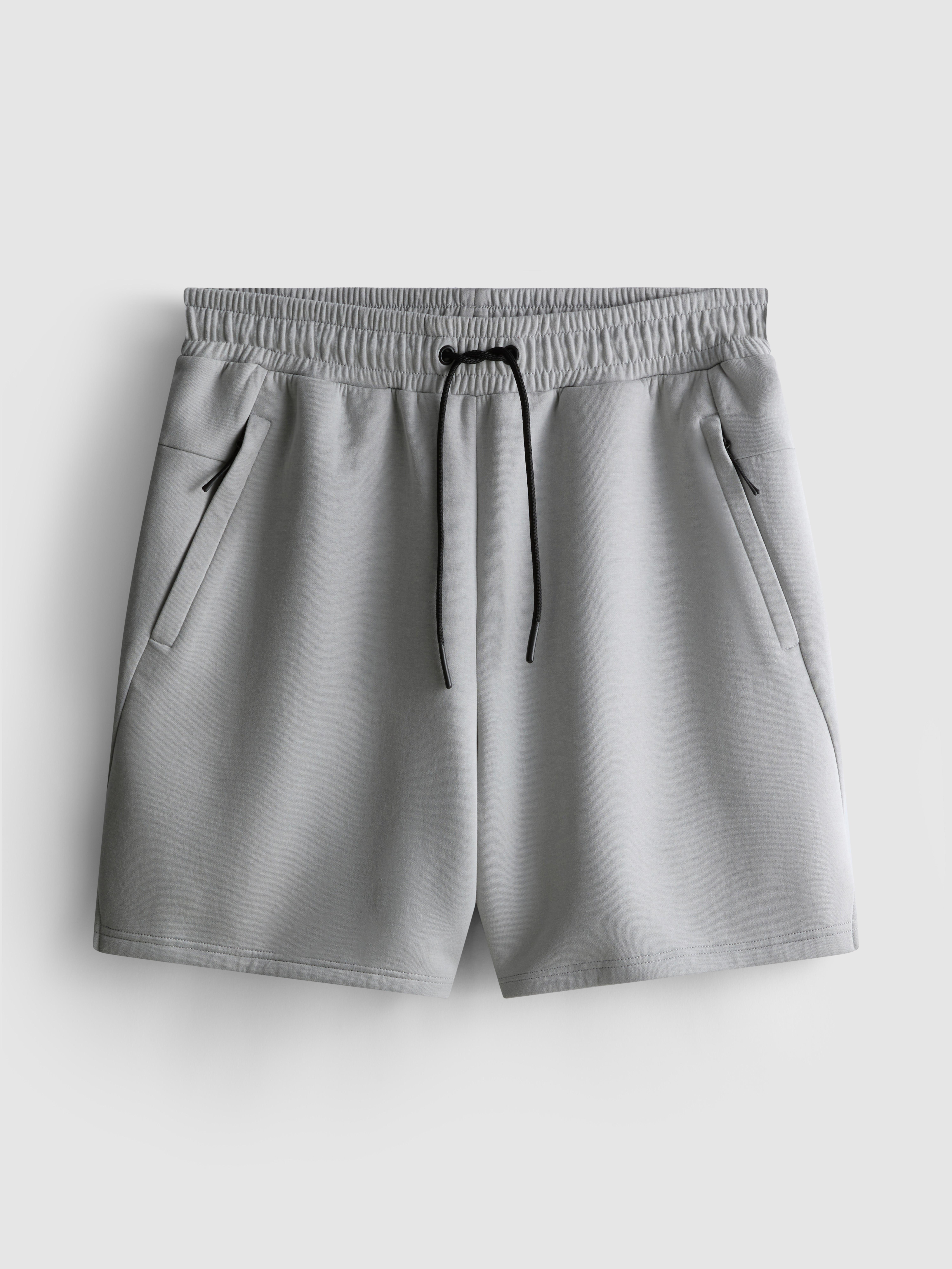 Pantaloncini Uomo QPNGRP Con Tasche Cerniera E Vita Elasticizzata - Grigio Ferro, Taglia 50