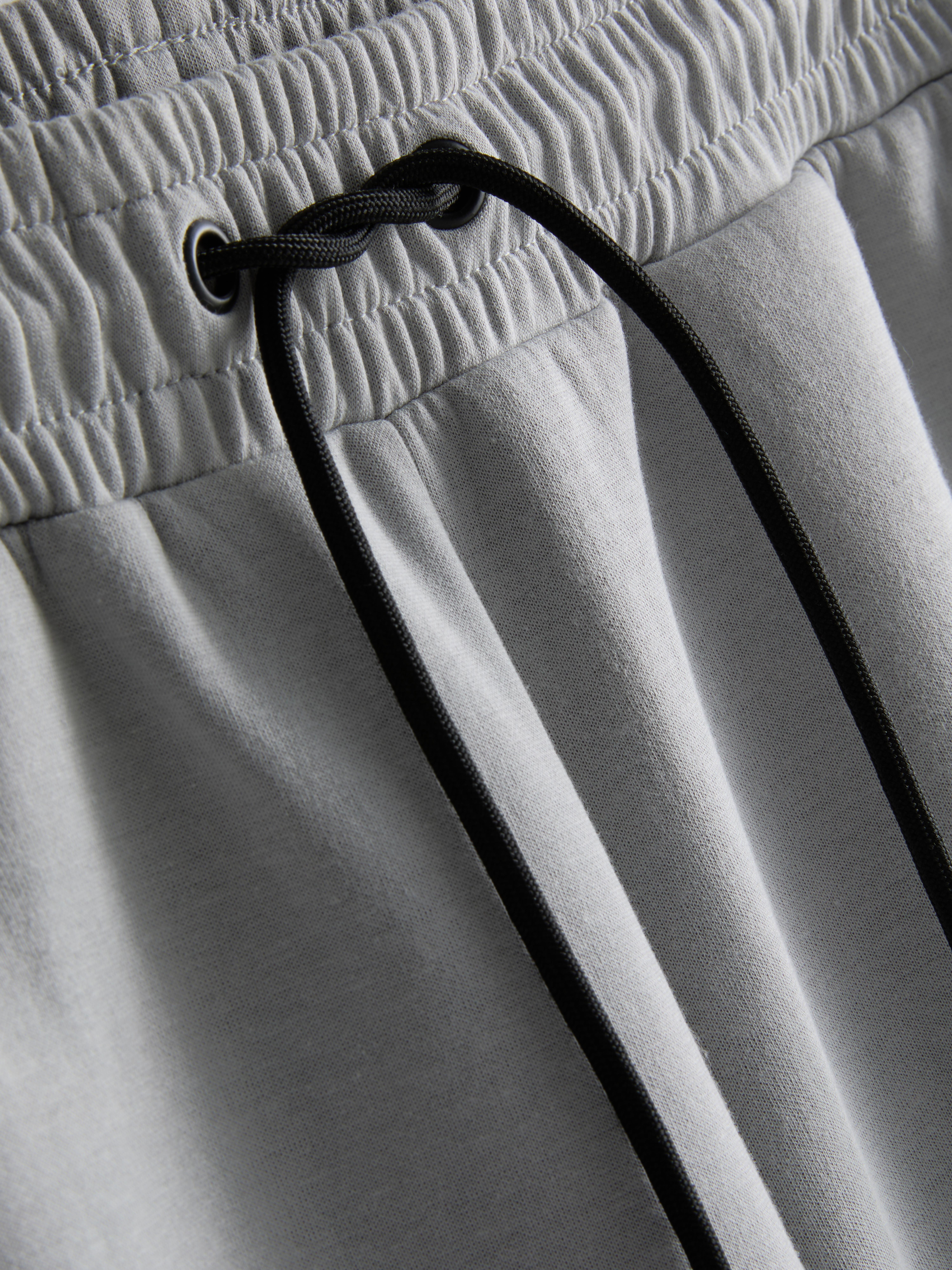 Men's Light Gray Soft Active Drawstring Shorts