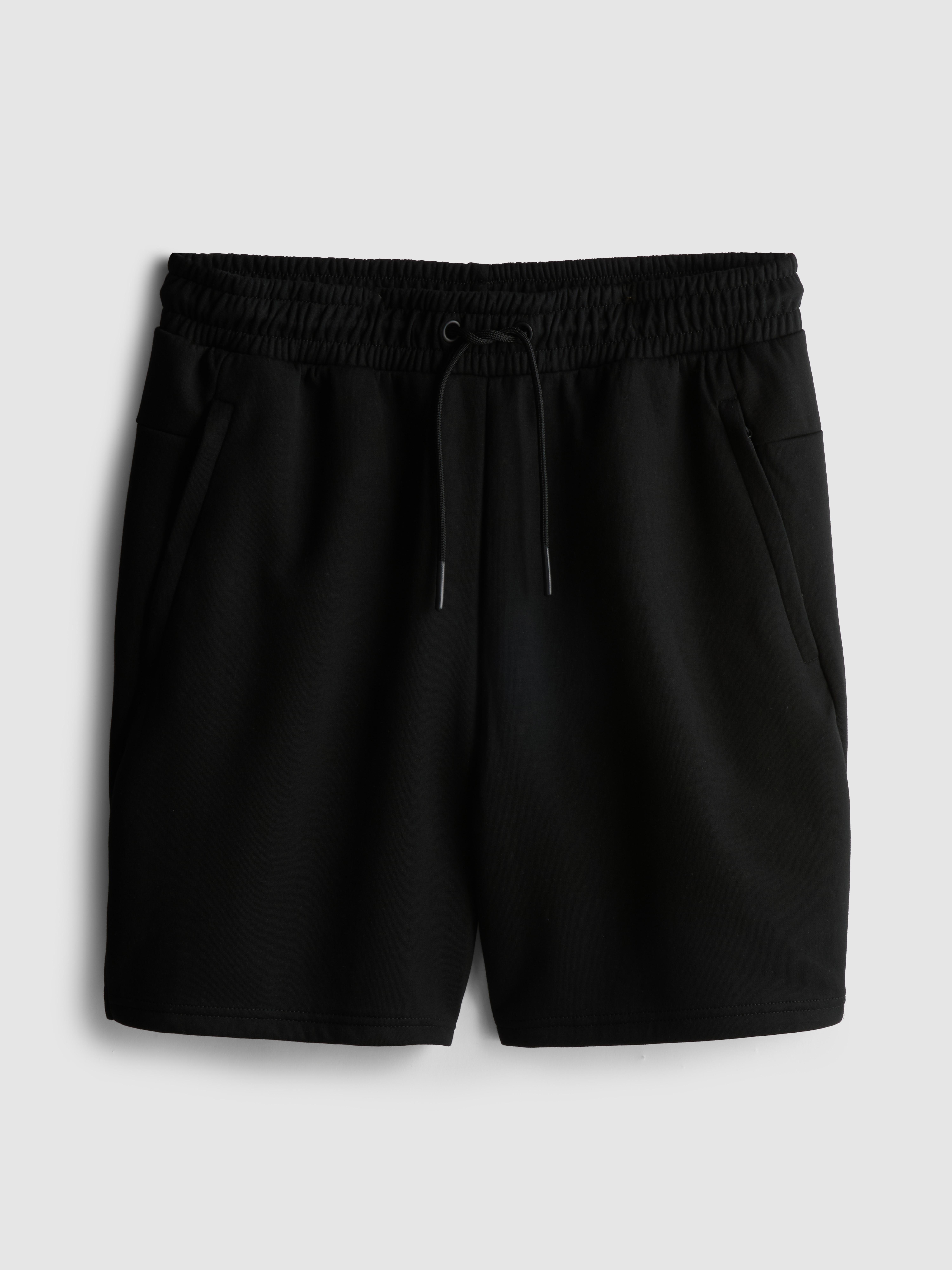 Men's Black Soft Active Drawstring Shorts