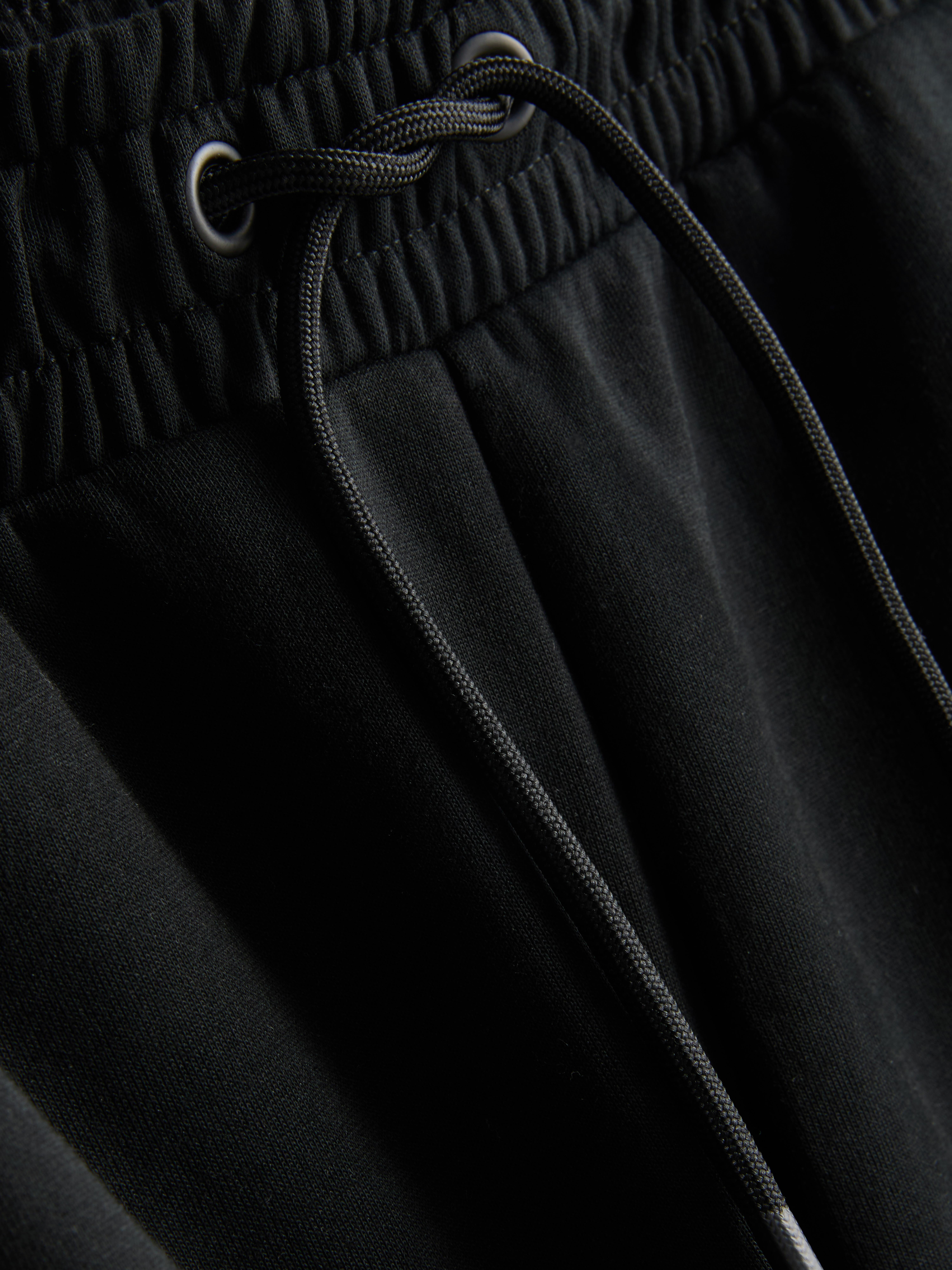 Men's Black Soft Active Drawstring Shorts