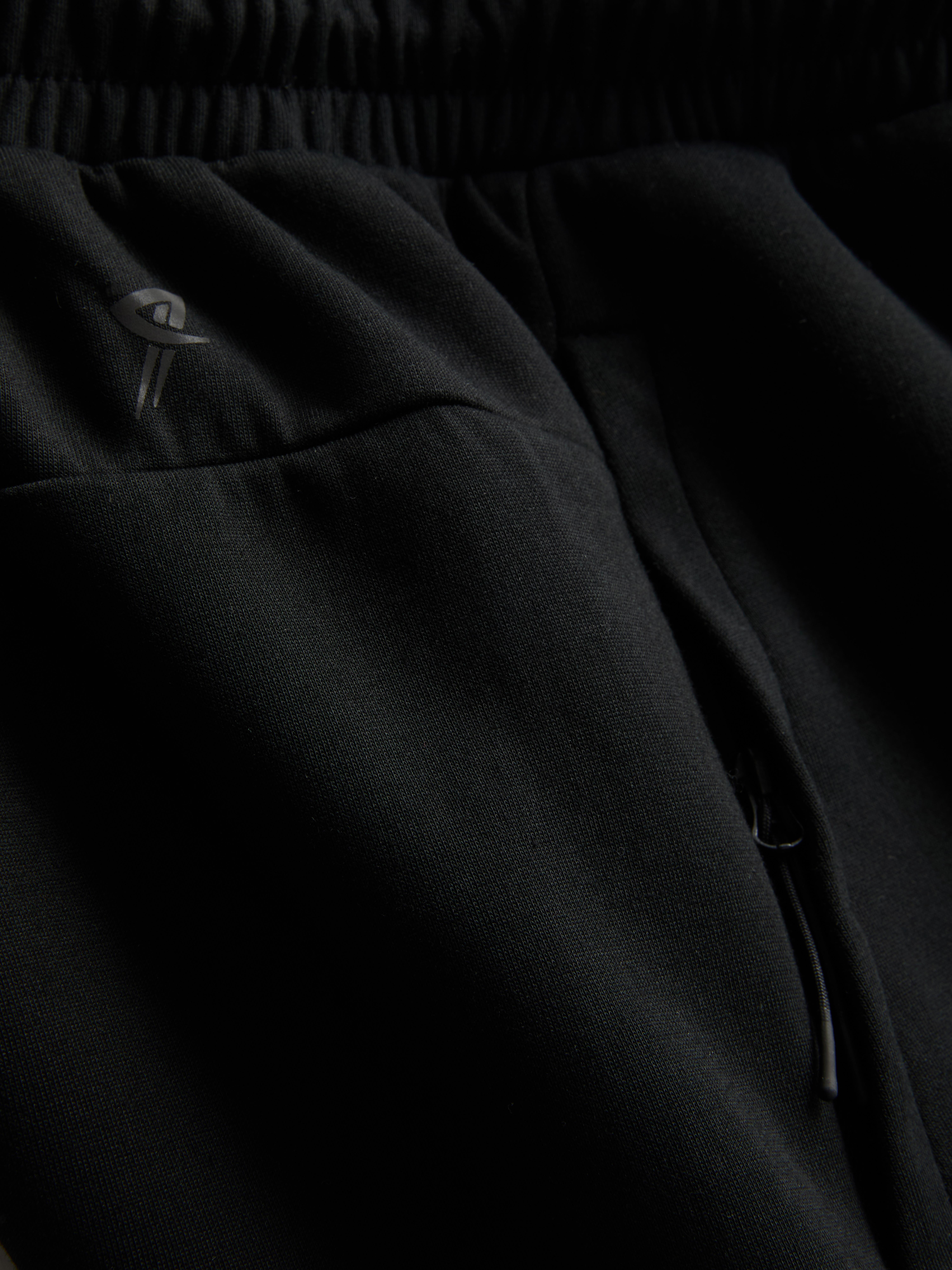 Men's Black Soft Active Drawstring Shorts