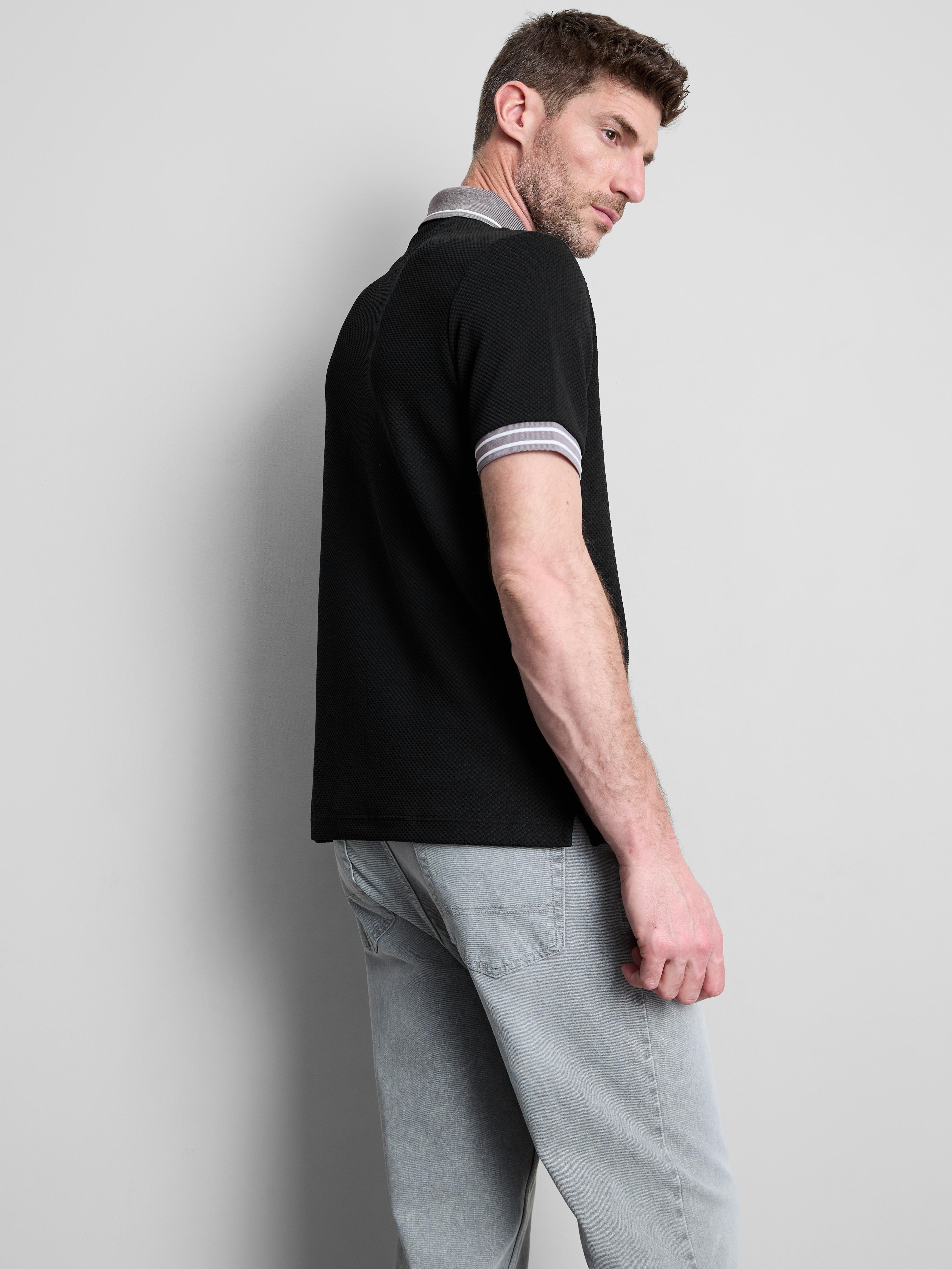 Tricou polo texturat