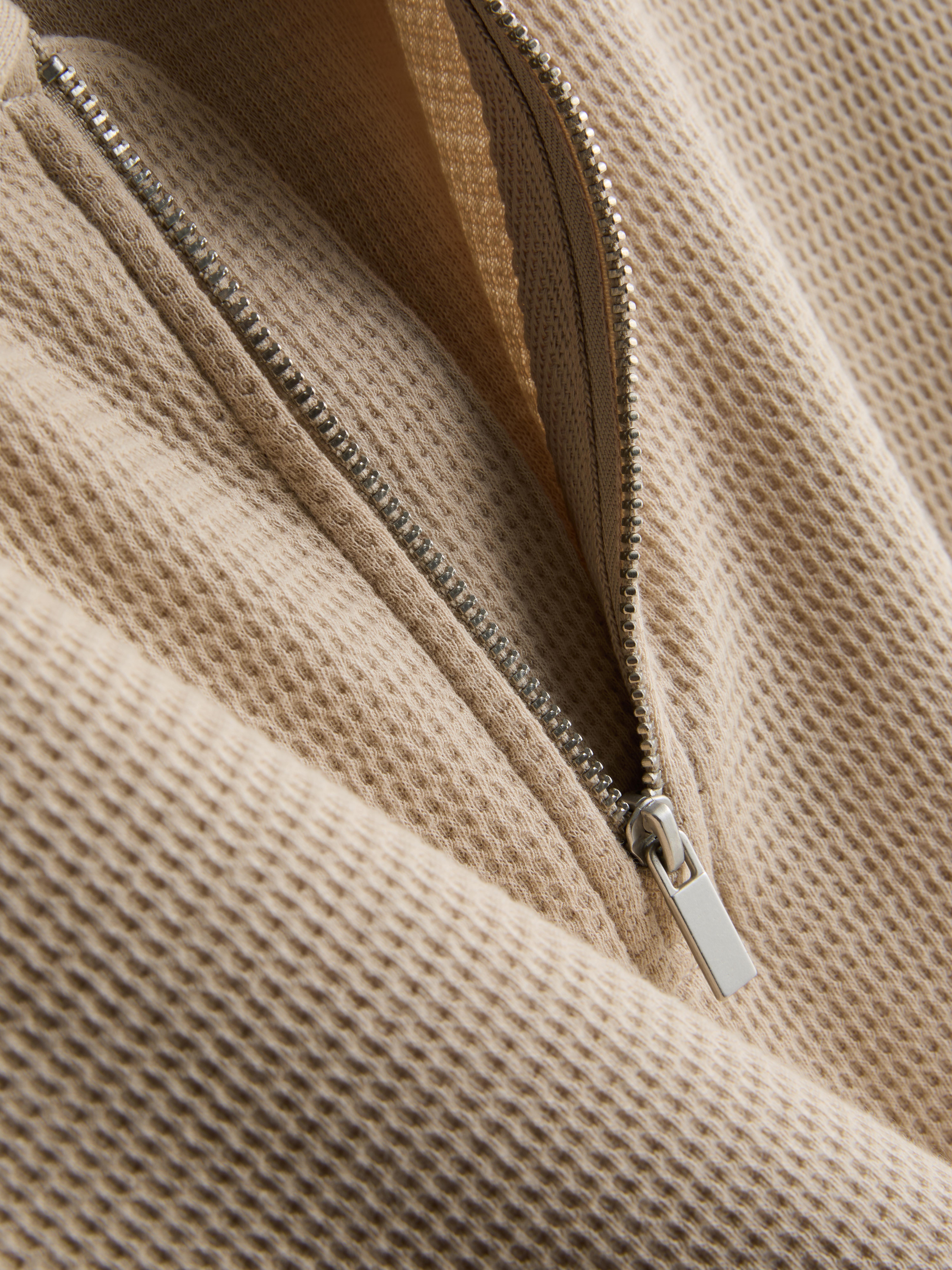 Men's Stone Waffle-Texture Polo Shirt