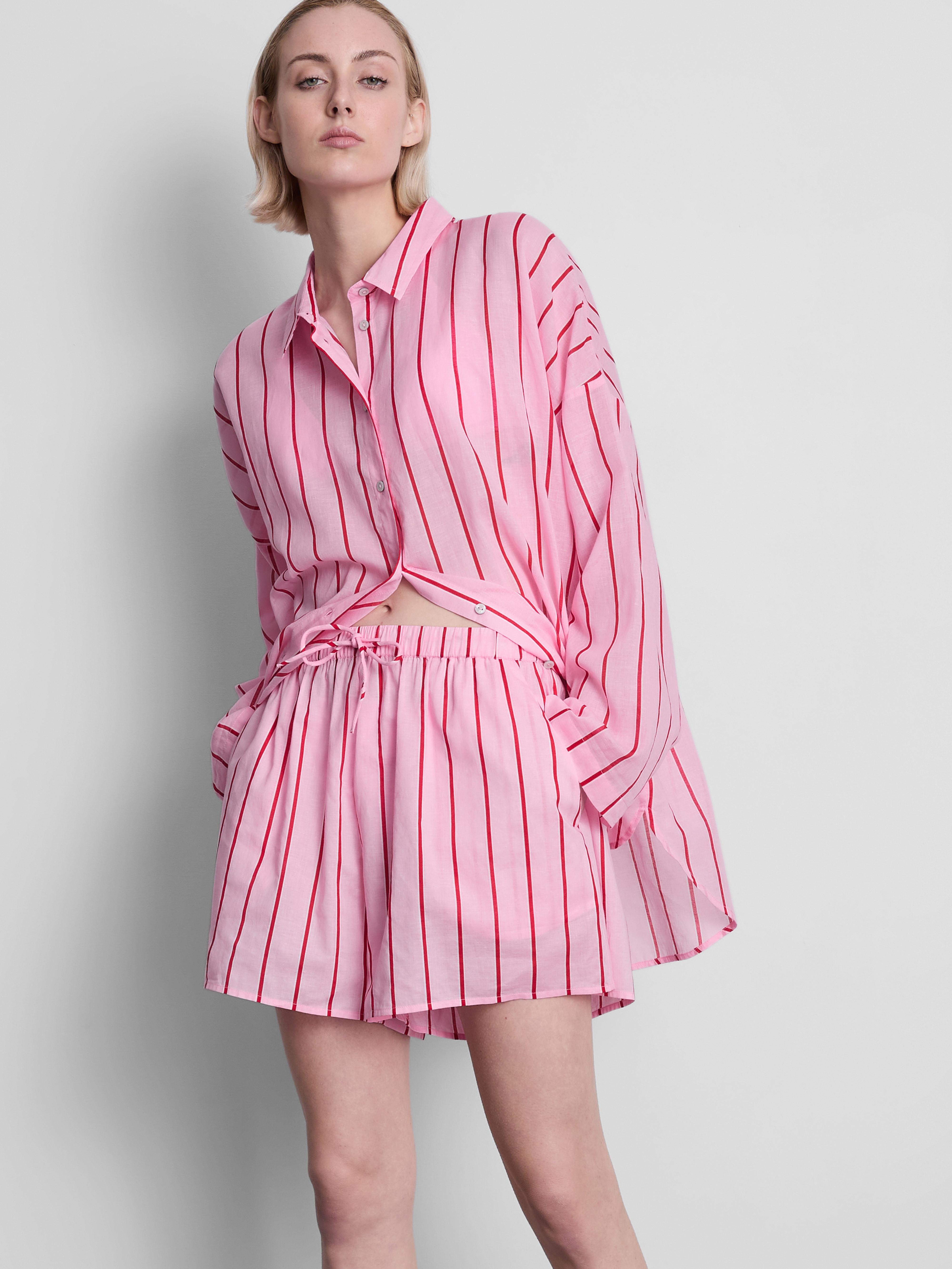 Women's Pink Printed Beach Shorts