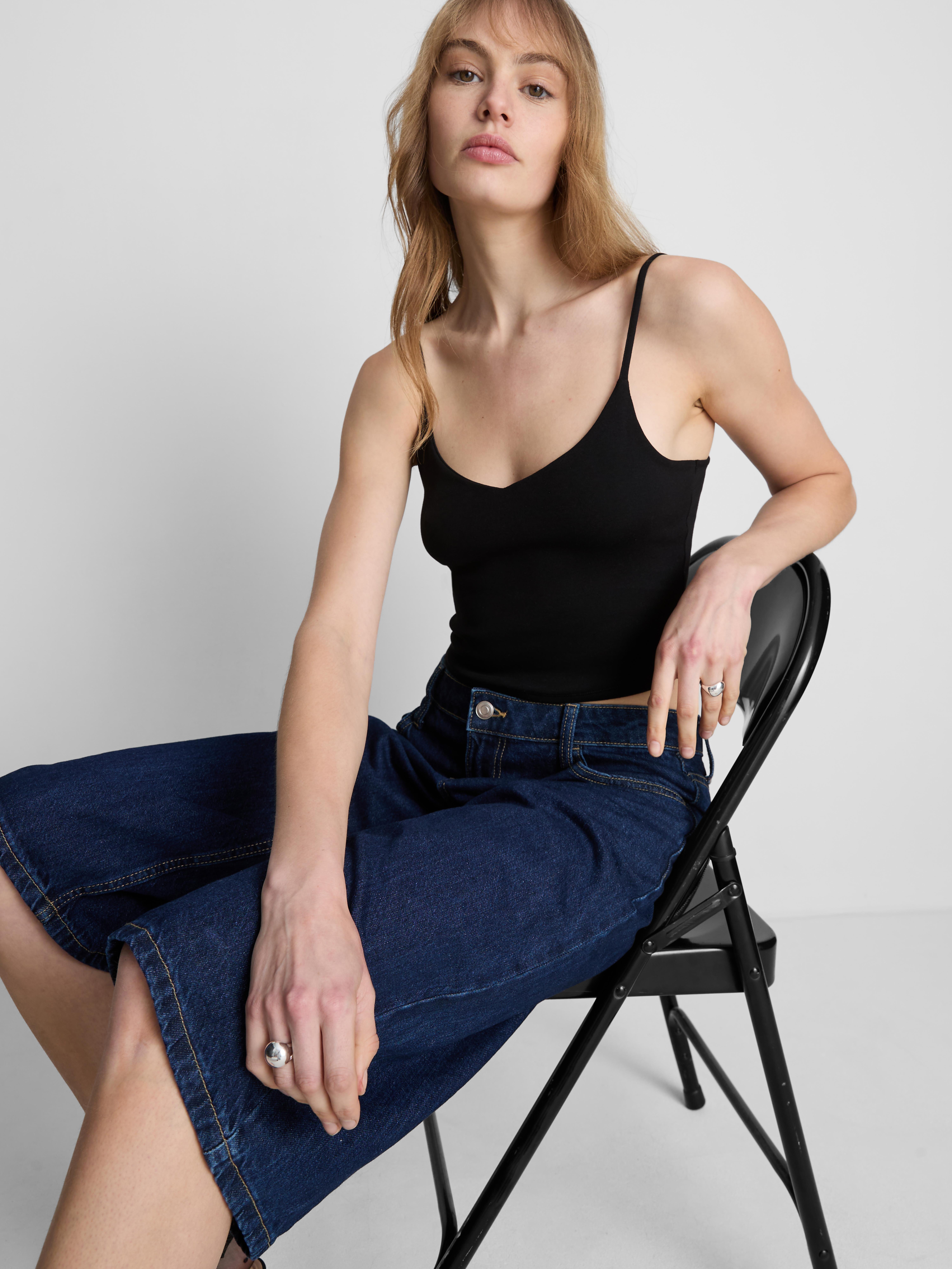 Bralette-BH mit hohem Baumwollanteil und V-Ausschnitt