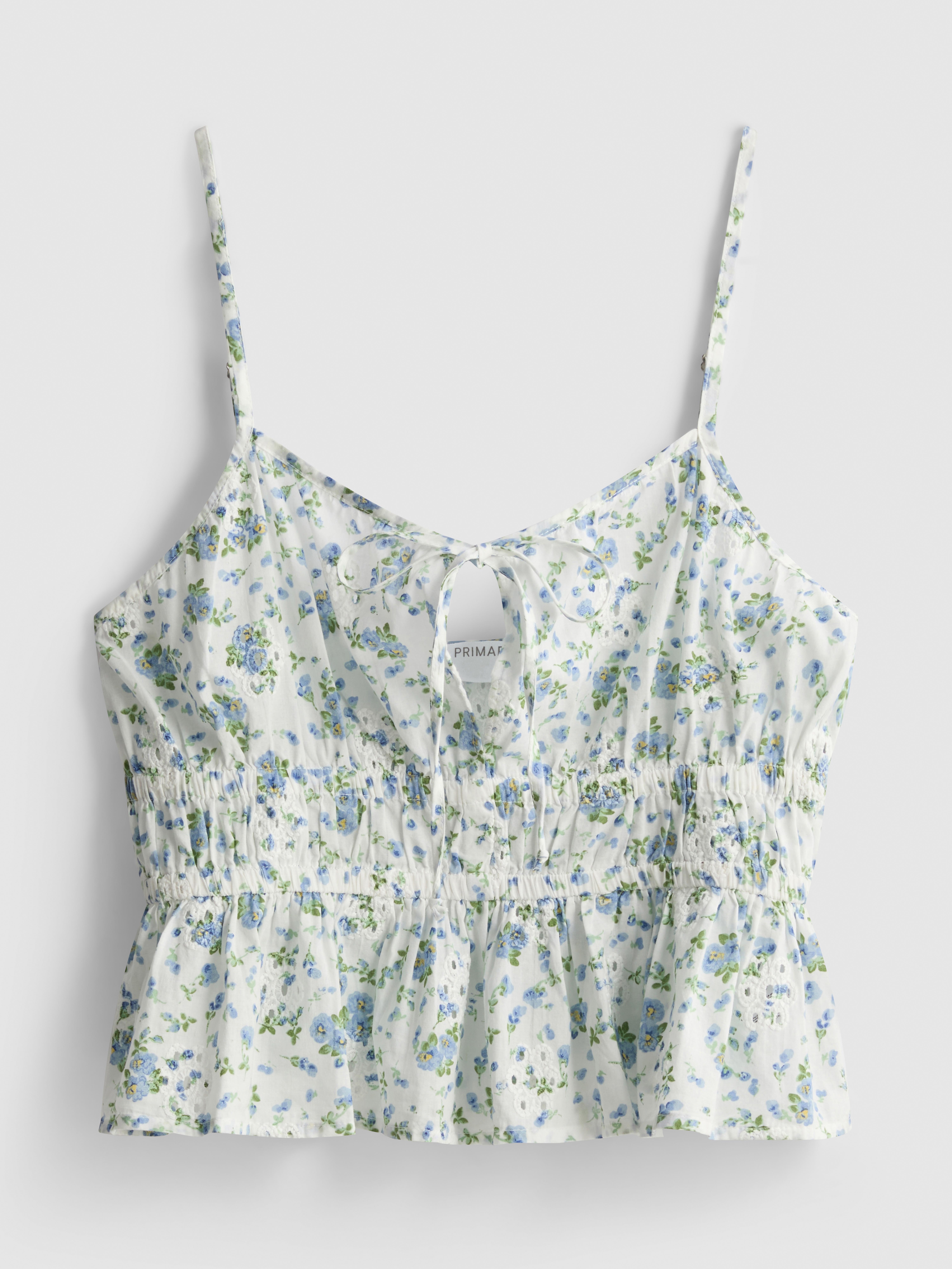Floral Broderie Pajama Cami Top