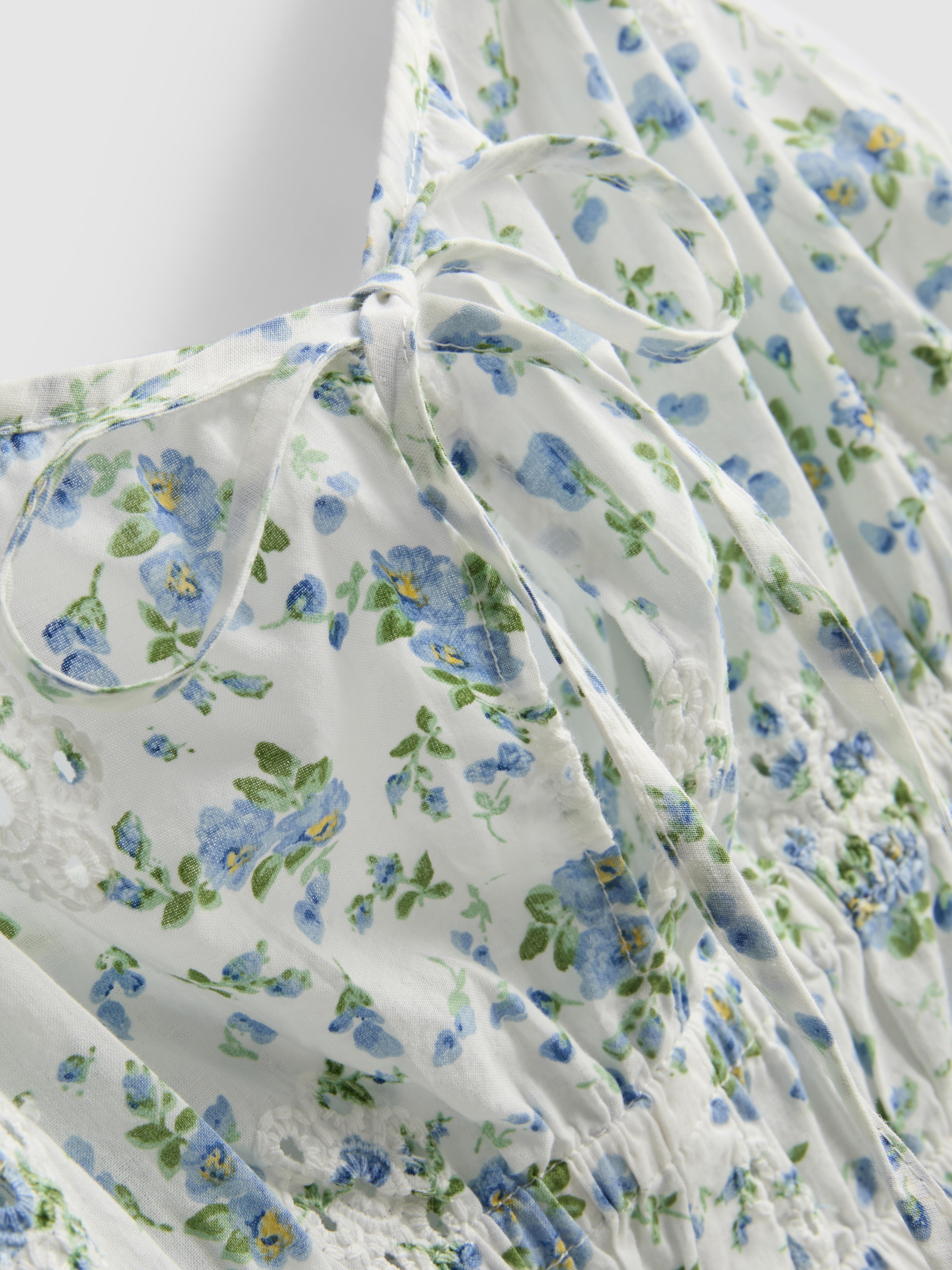 Floral Broderie Pajama Cami Top