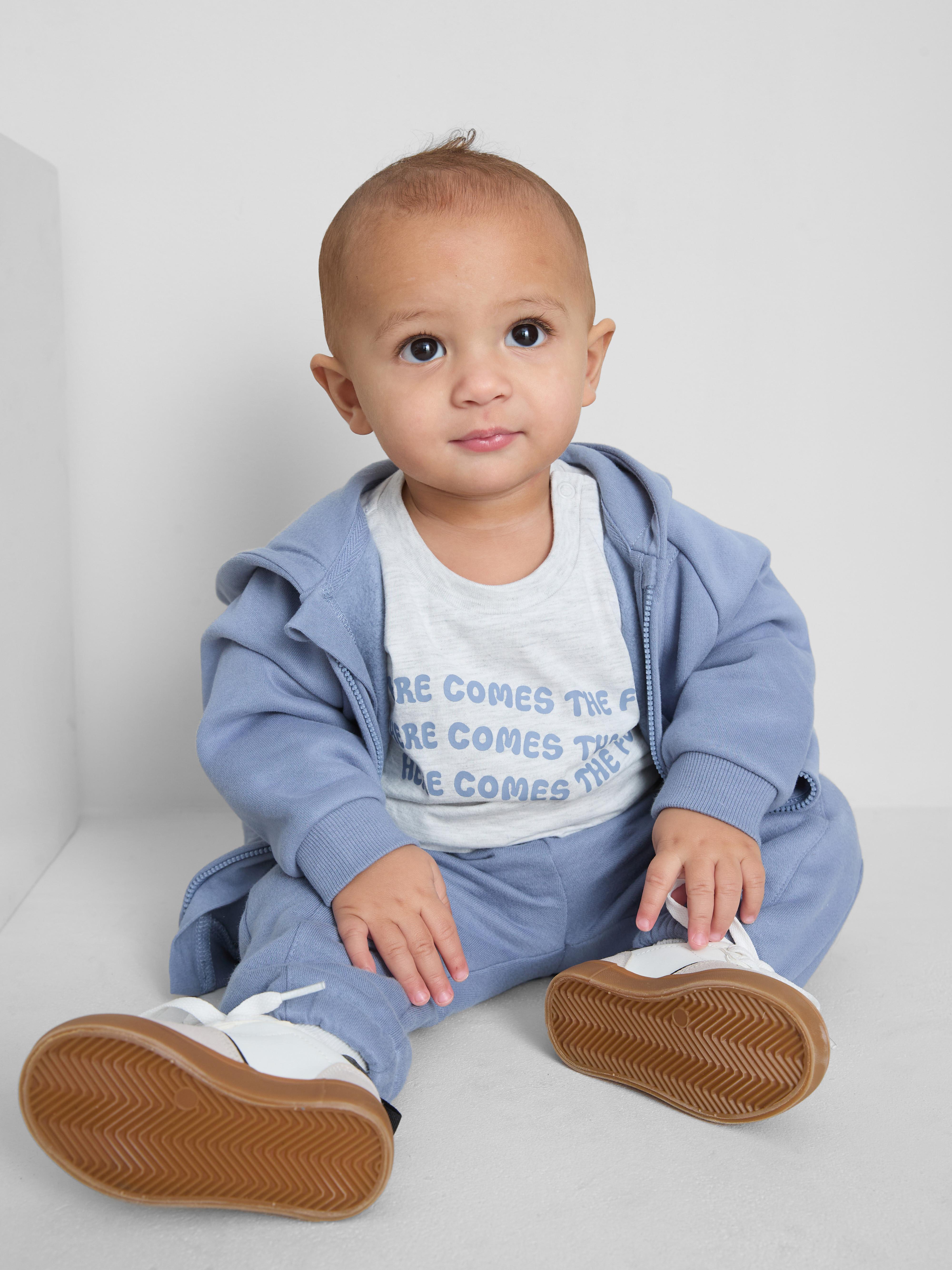 0-36mths | T-Shirt, Joggers and Zip-Up Hoodie Set