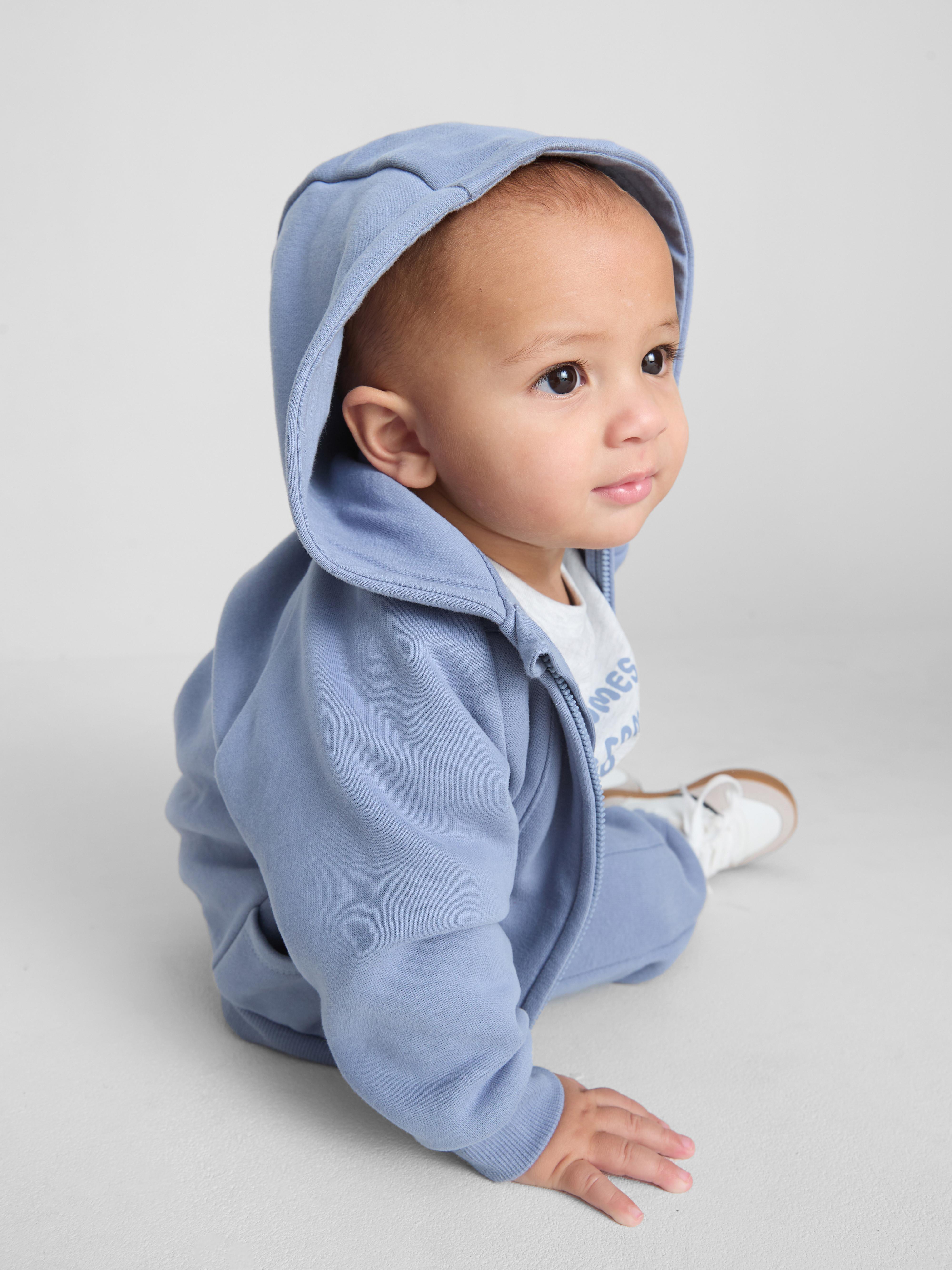 0-36mths | T-Shirt, Joggers and Zip-Up Hoodie Set