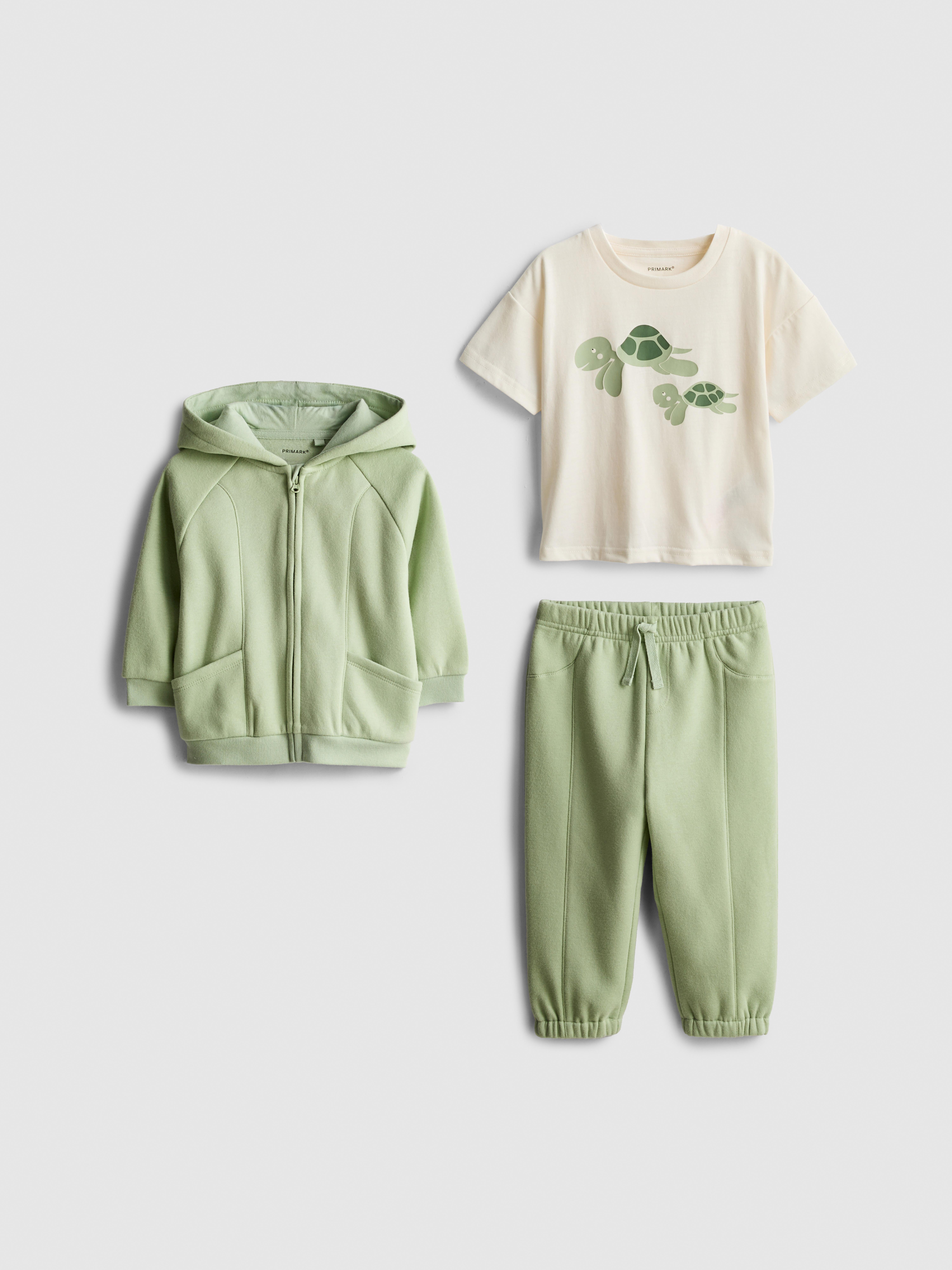 Baby Boys Ivory 0-36mths | T-Shirt, Joggers and Hoodie Set