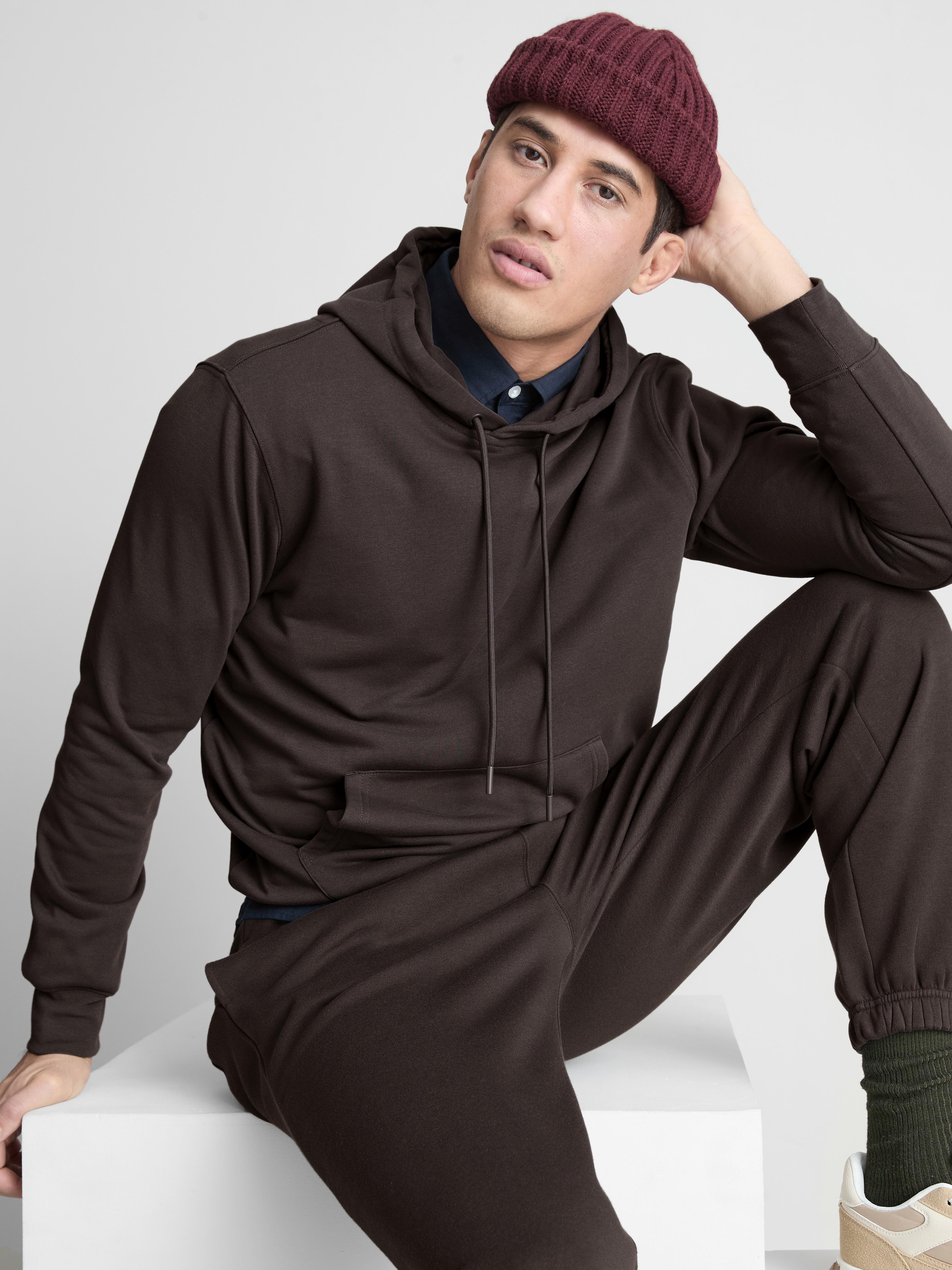 Camisola capuz estilo pulôver básica