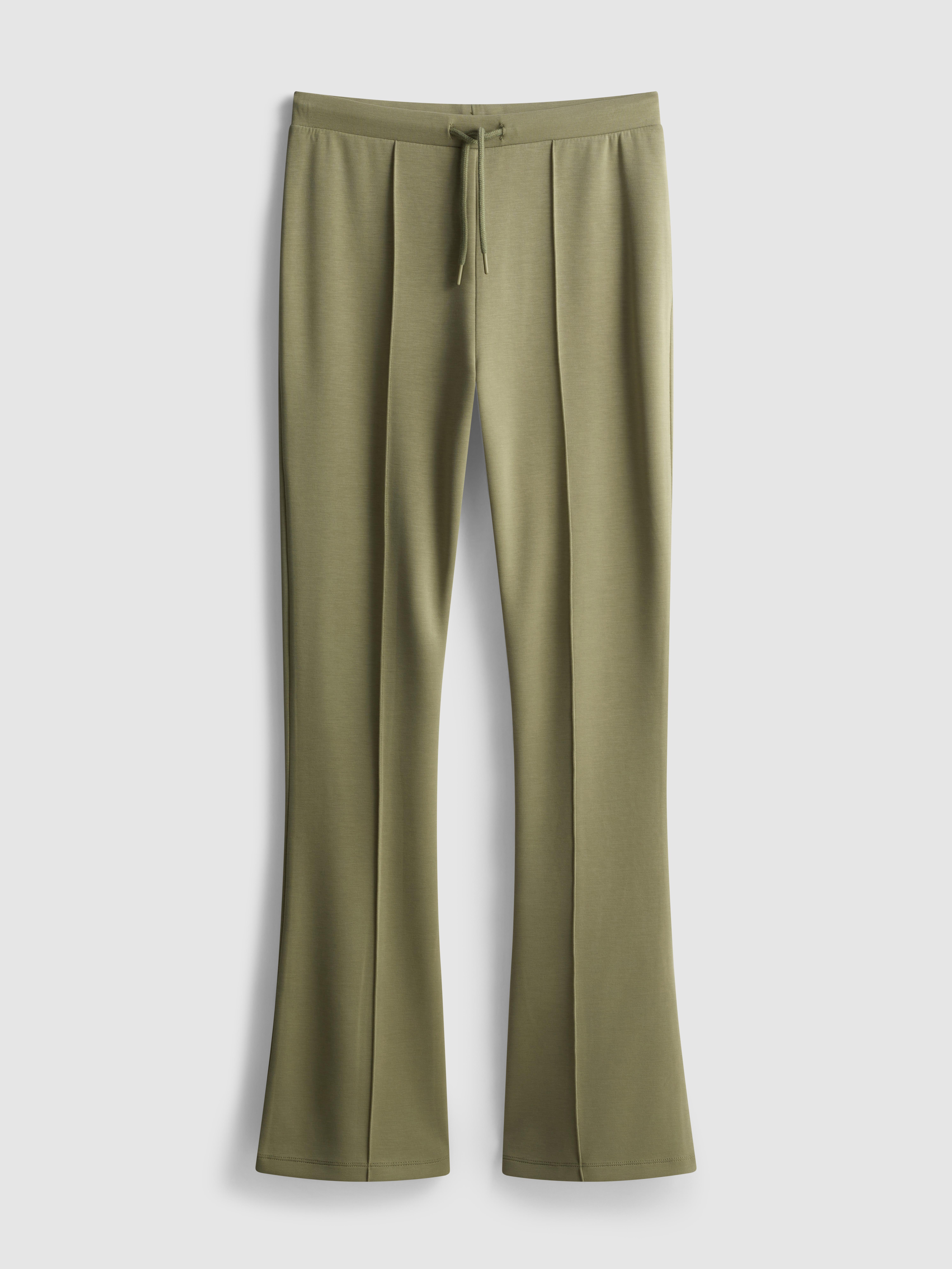 Flared Pintuck Pants