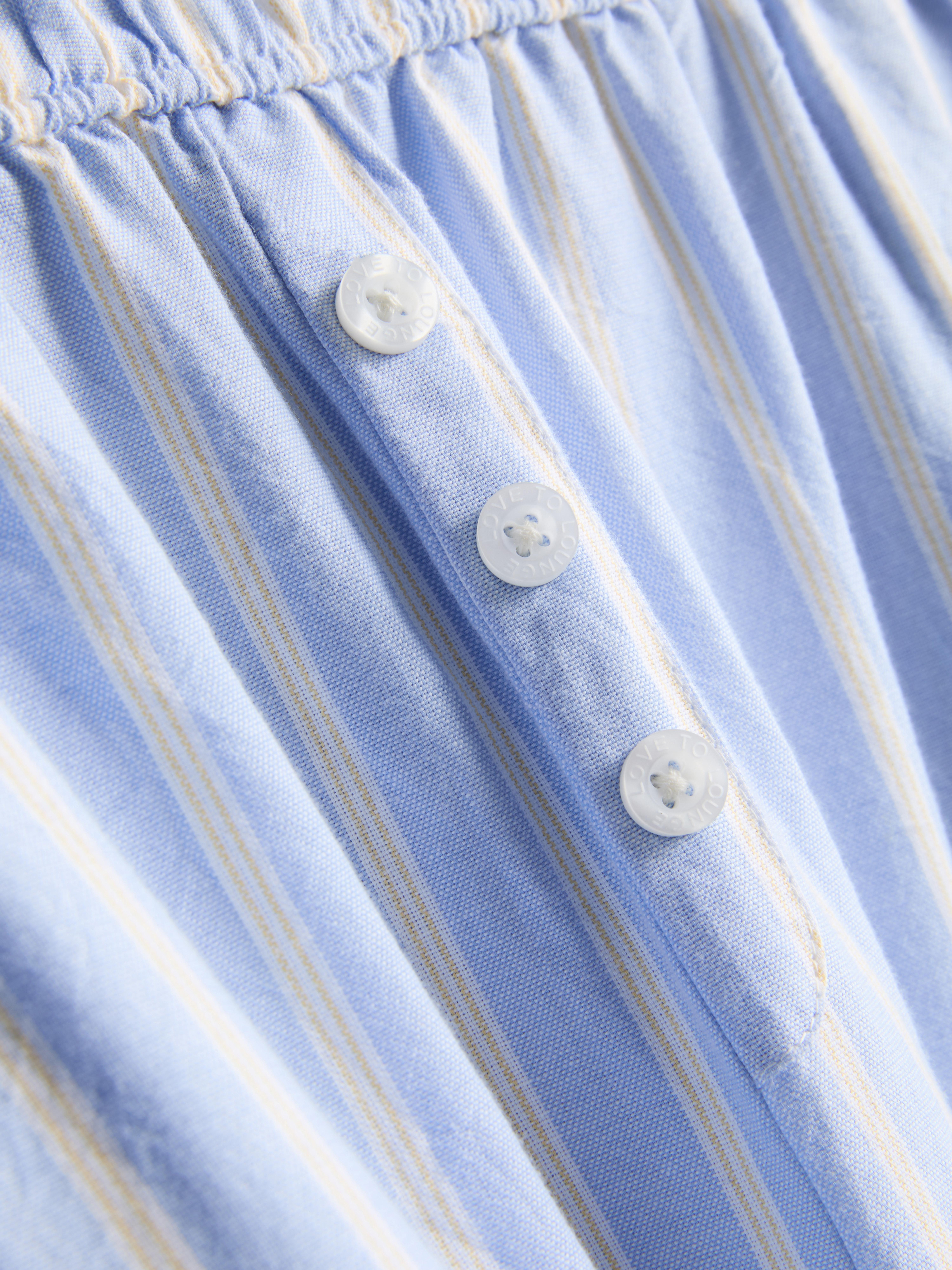 Cotton Striped Oxford Pyjama Bottoms