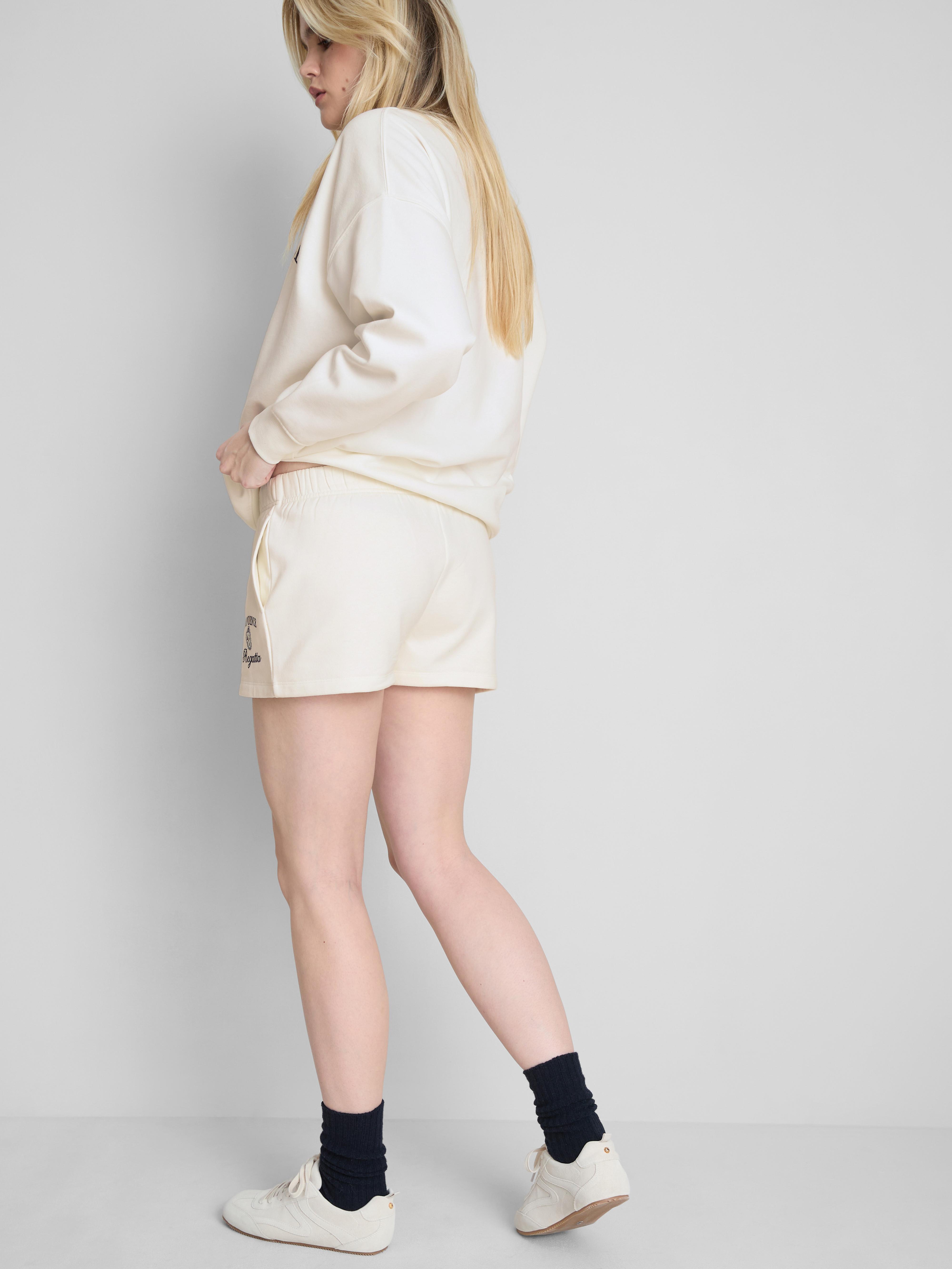 Cotton-Rich Relaxed Embroidered Shorts