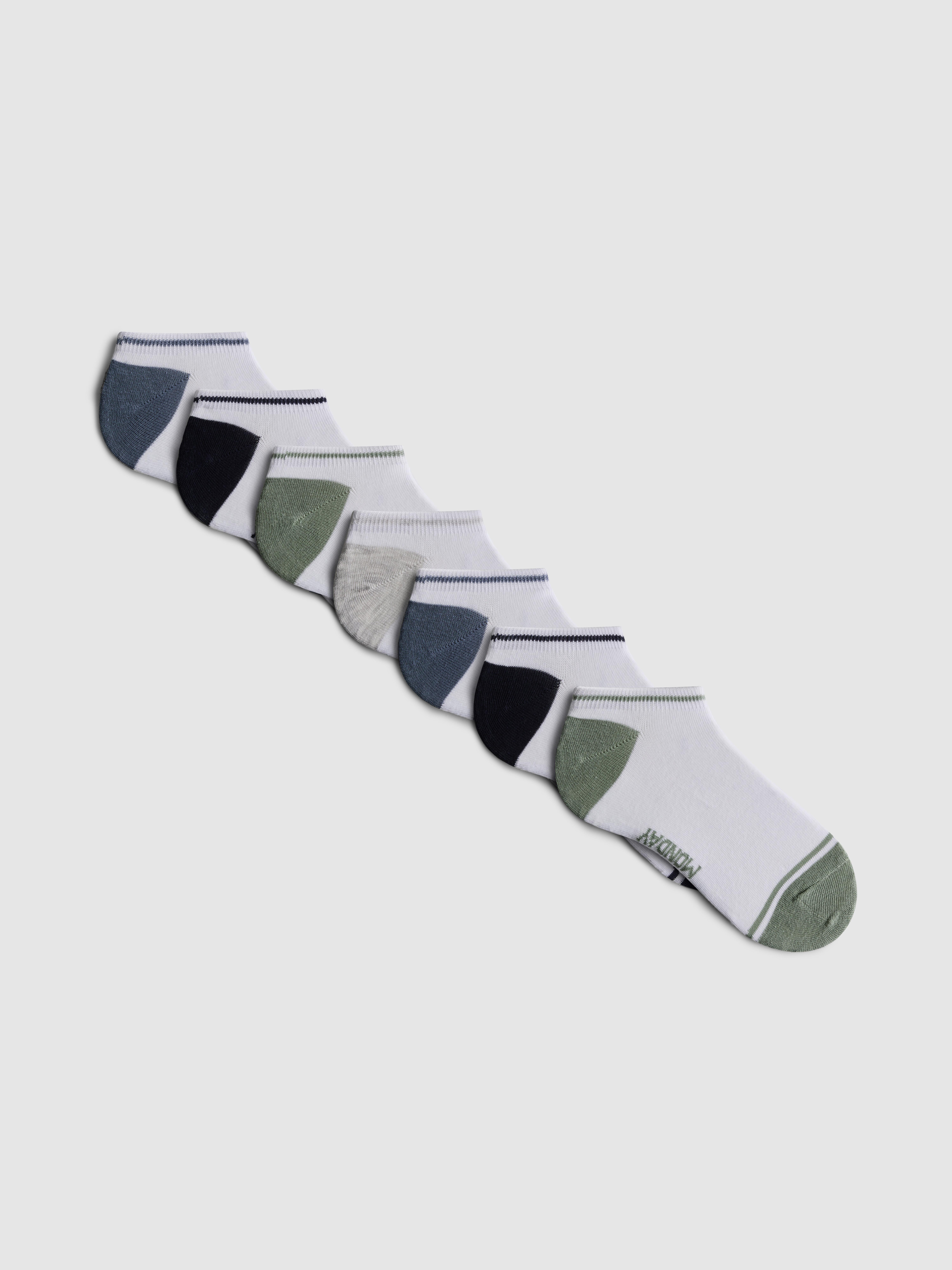 Sneakersocken mit Wochentagen, 7er-Pack