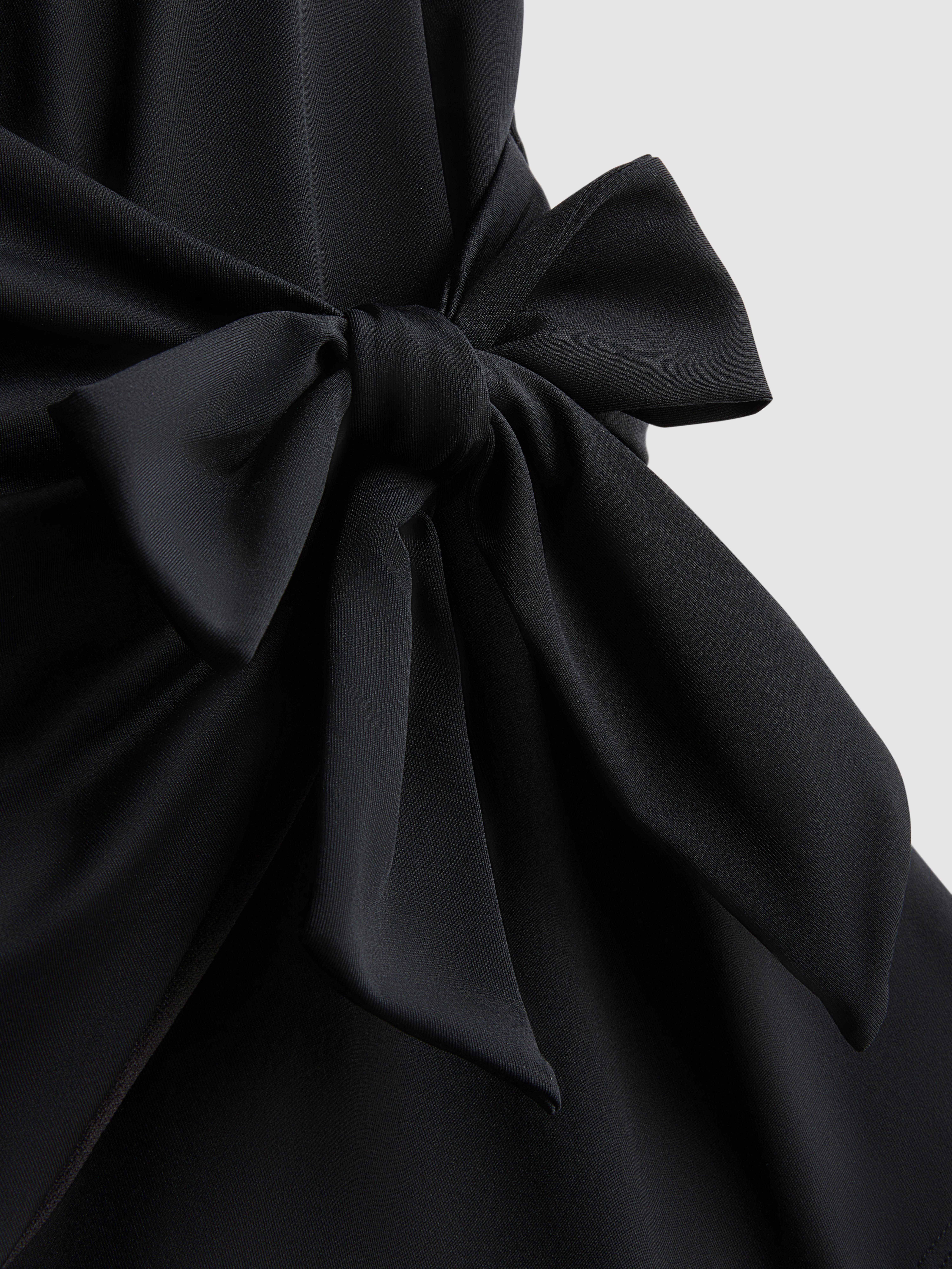 Women's Black Wrap Body-Control Swimsuit