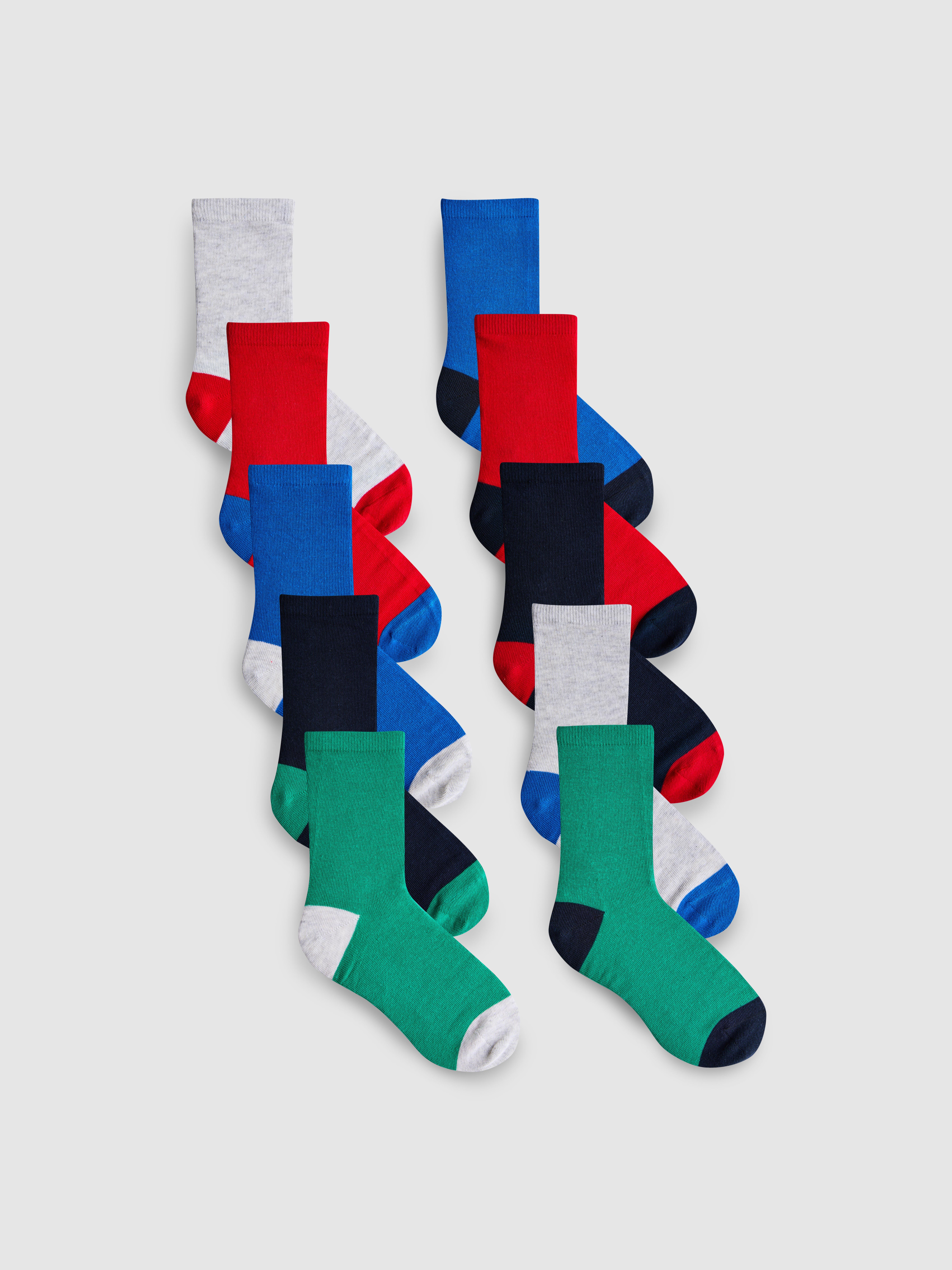 10pk Flat Seam Ankle Socks