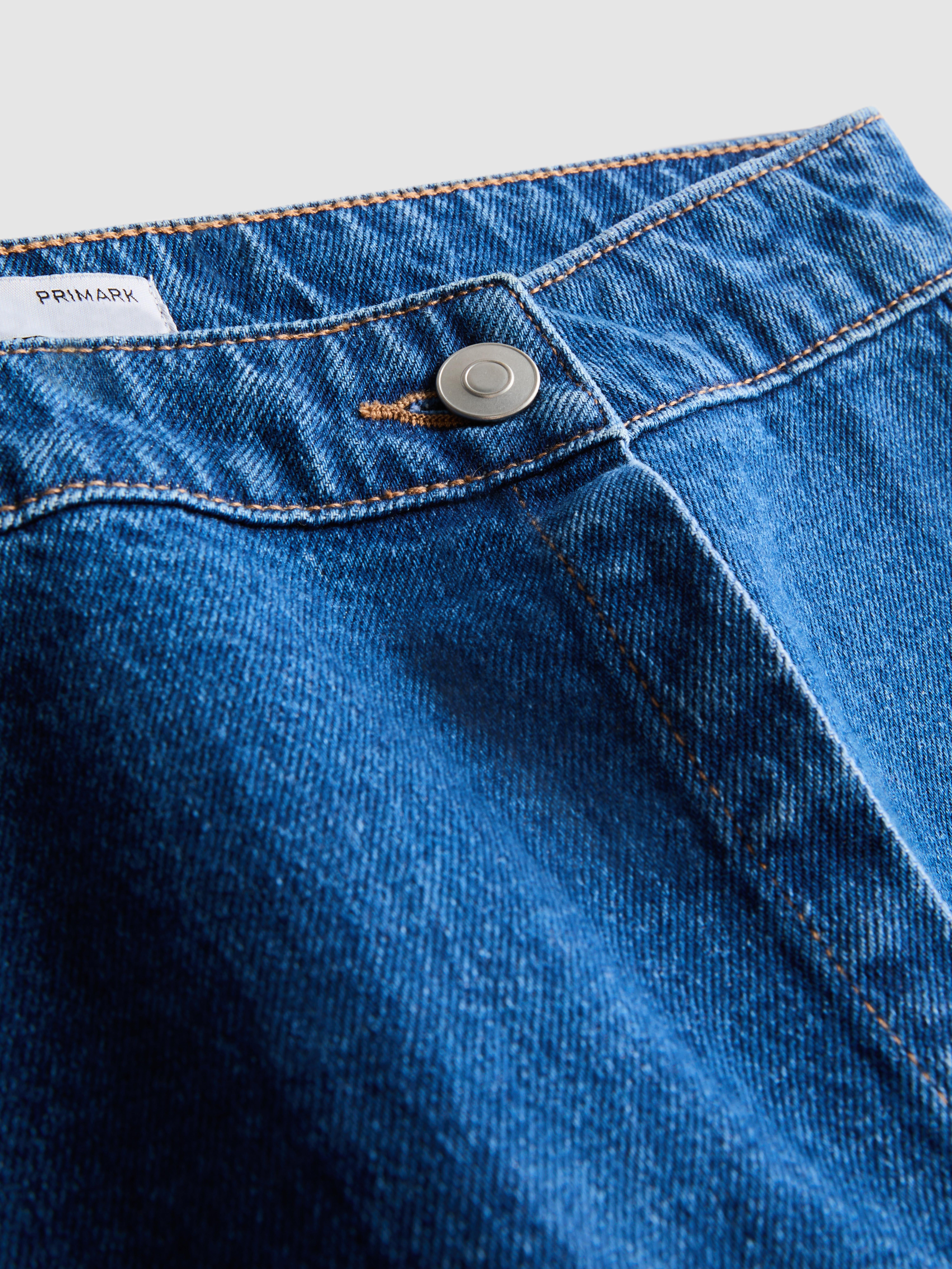 Cotton Denim High Waisted Skort