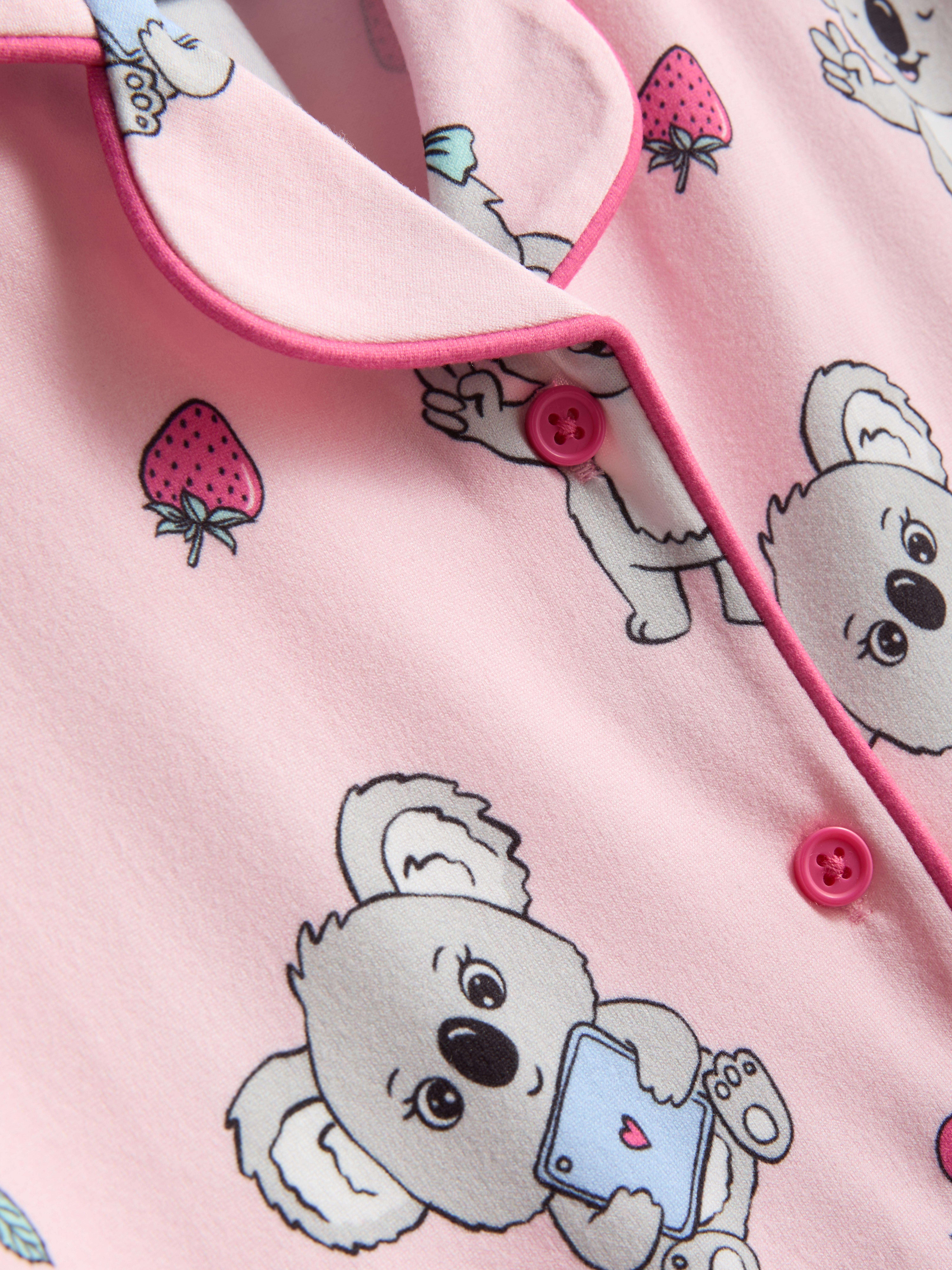 7-15 Jahre | Kurzer Schlafanzug mit Koala-Grafik