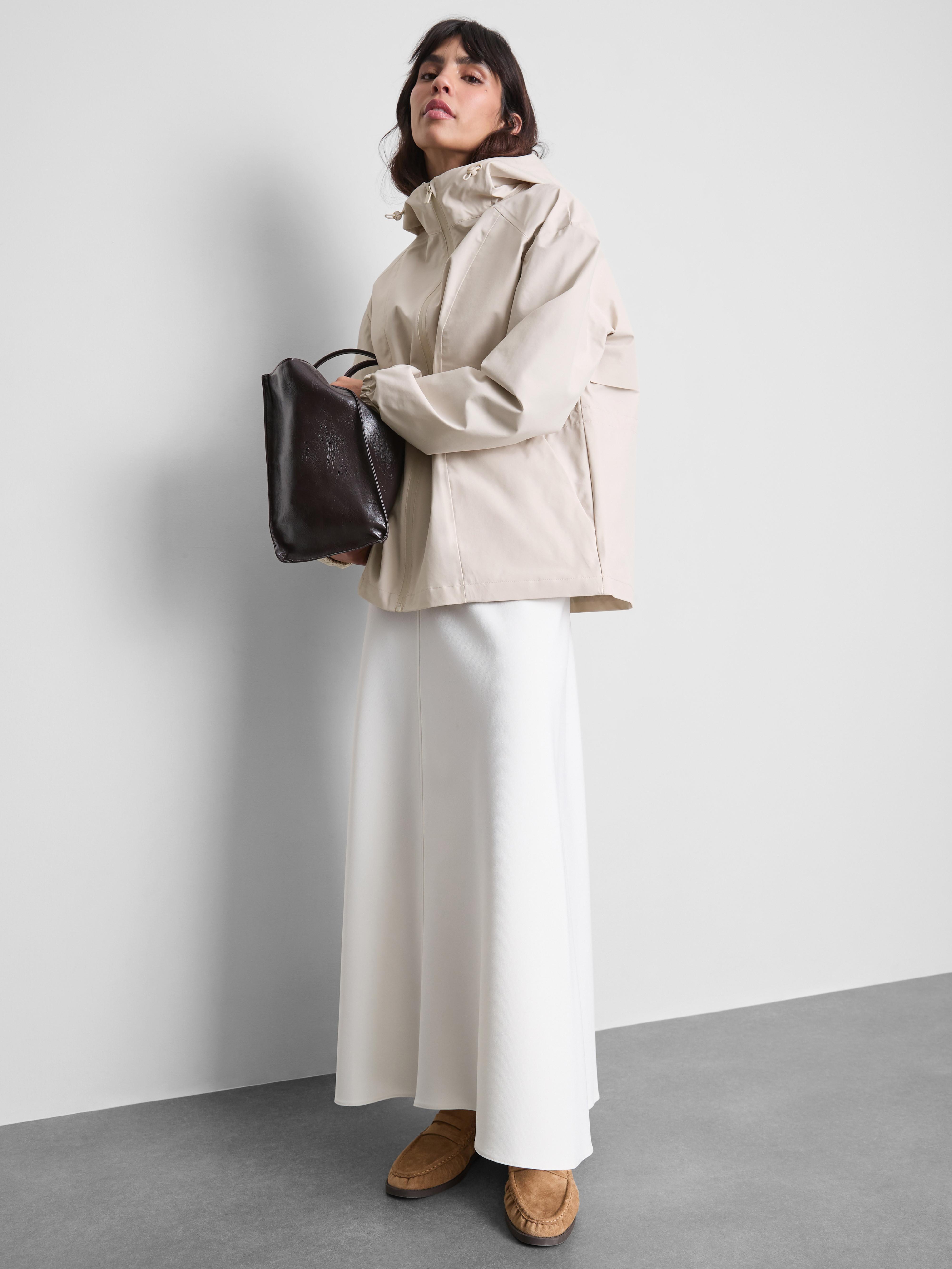 Short Cinched Rain Jacket