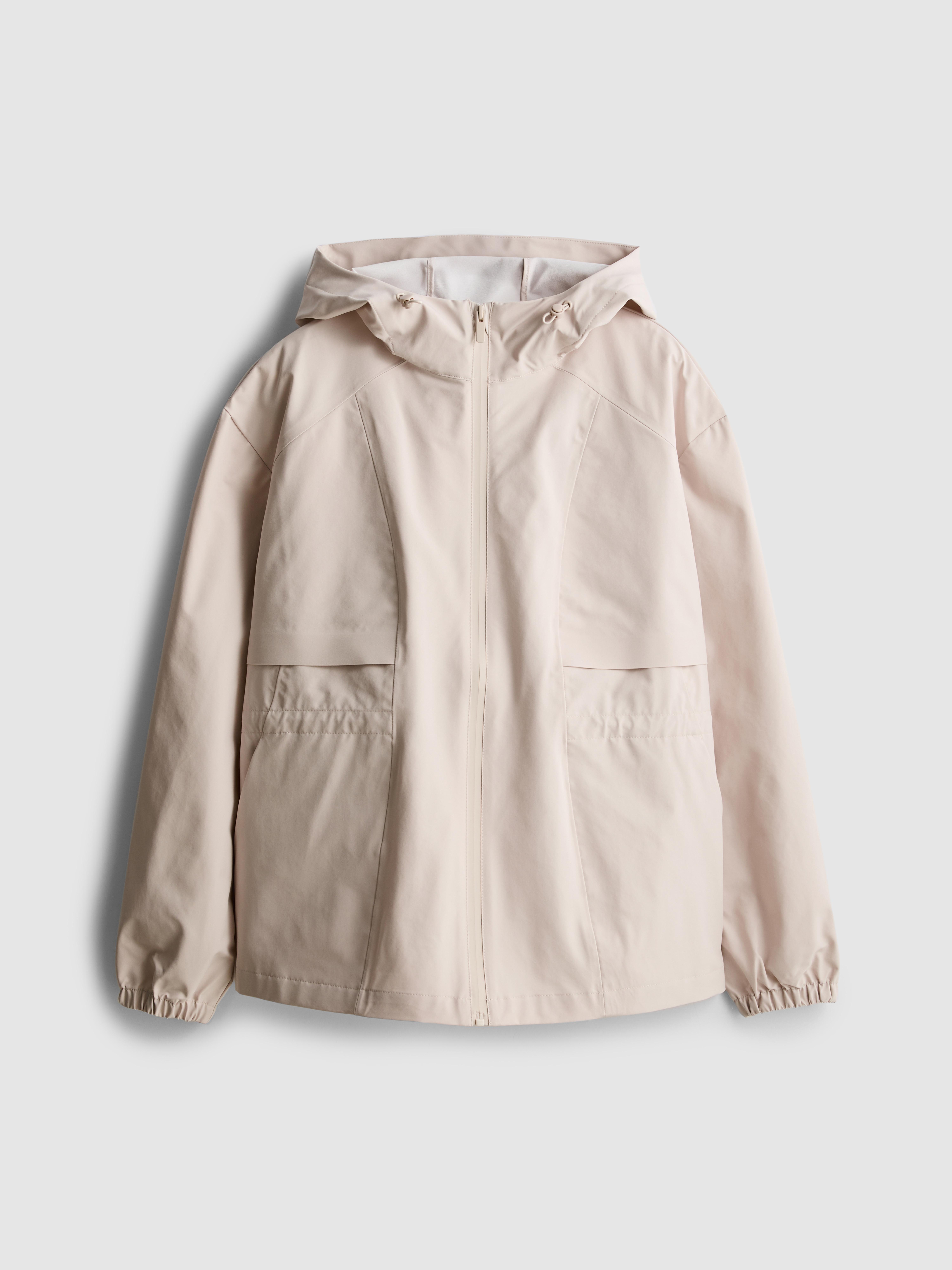 Kurze Regenjacke mit Taillenzug